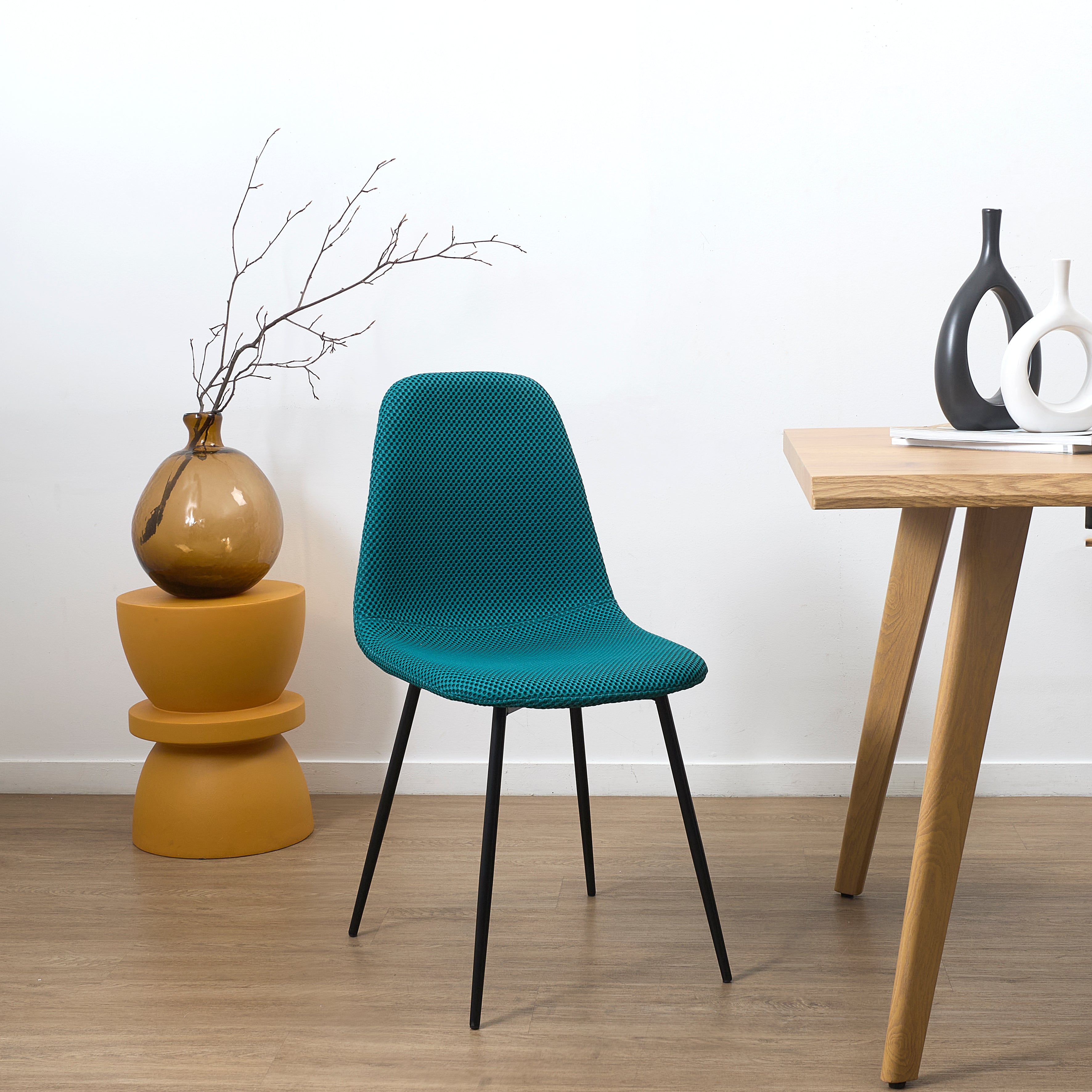 CHAISE ATOME BLEU - LOT DE 4