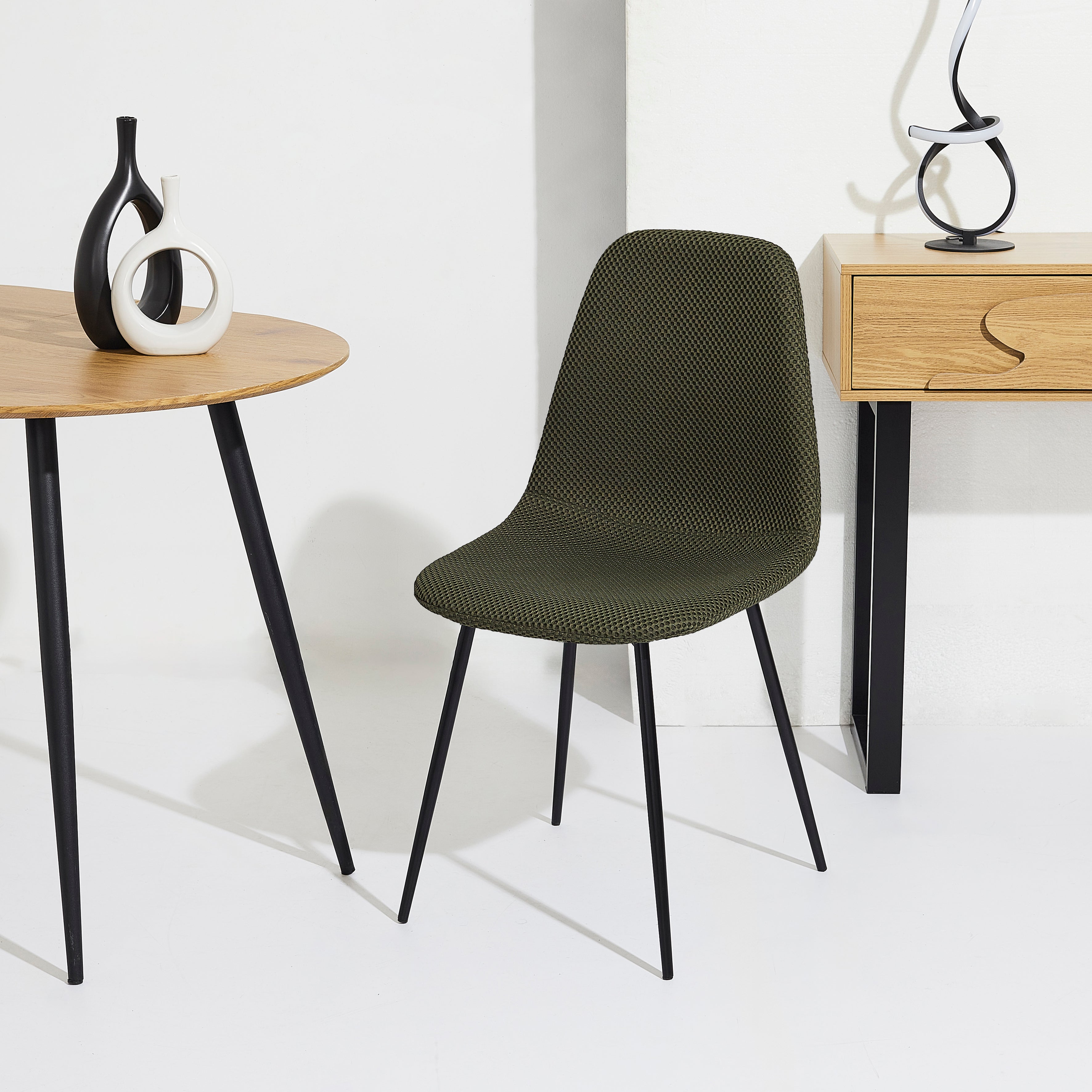 CHAISE ATOME KAKI - LOT DE 4