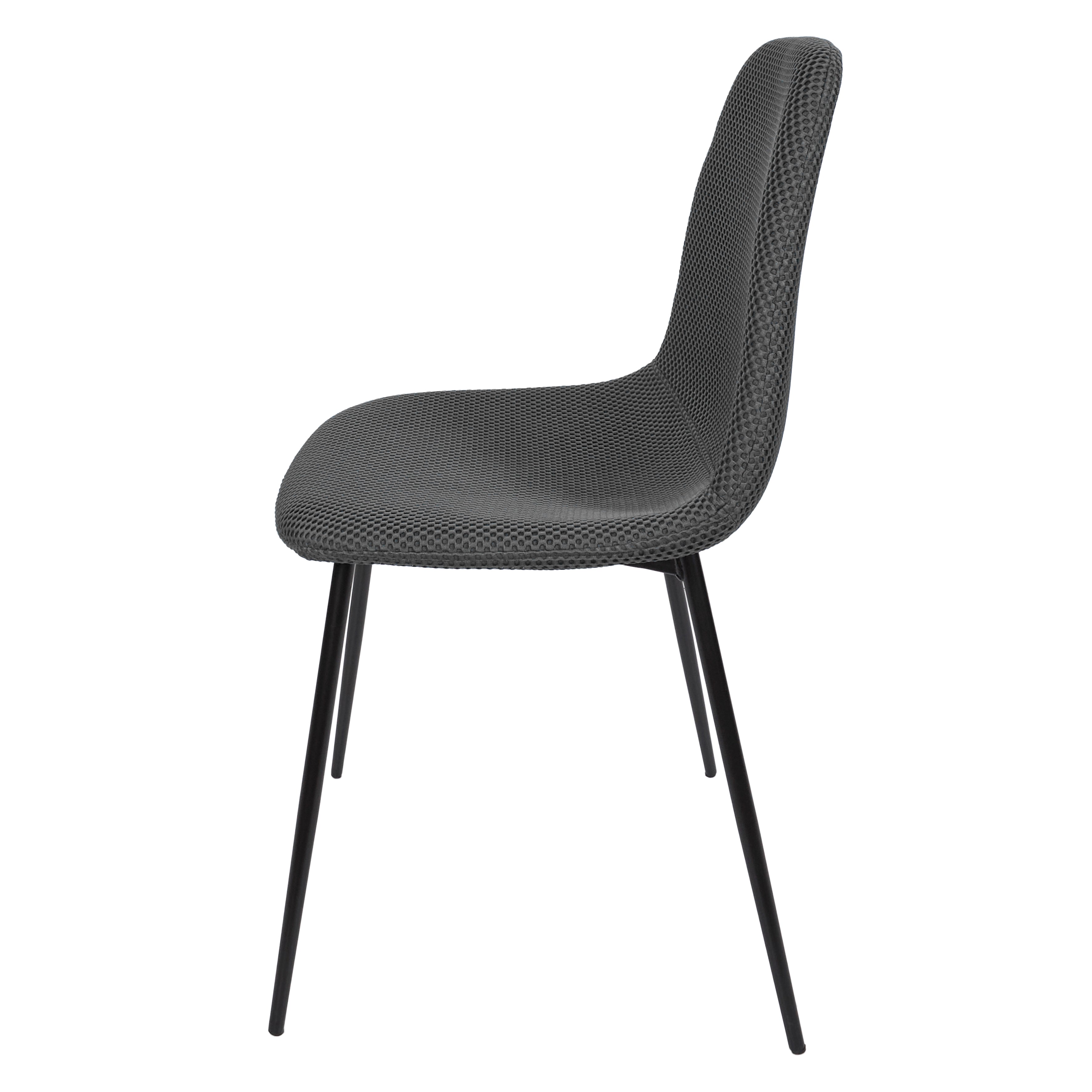 CHAISE ATOME GRIS - LOT DE 4