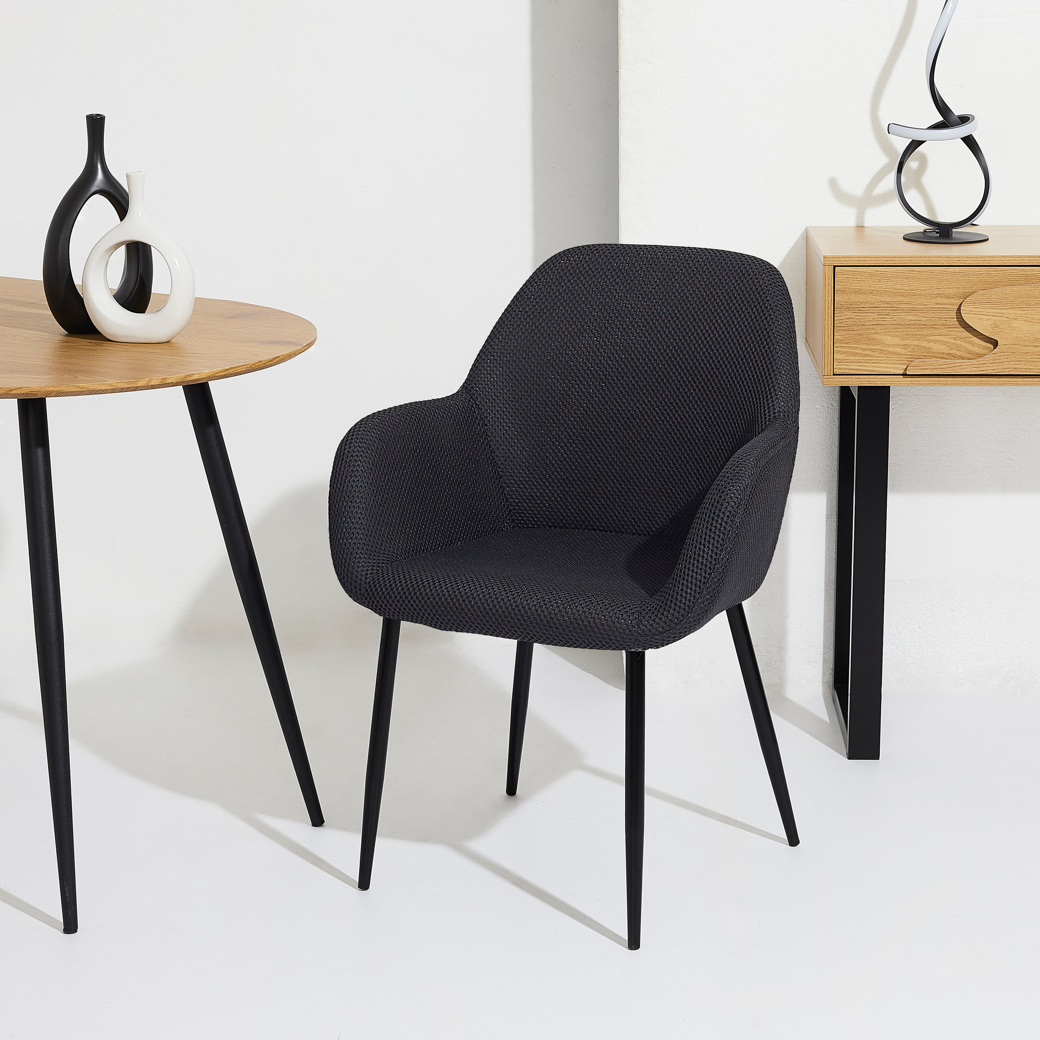 FAUTEUIL ATOME NOIR - LOT DE 2