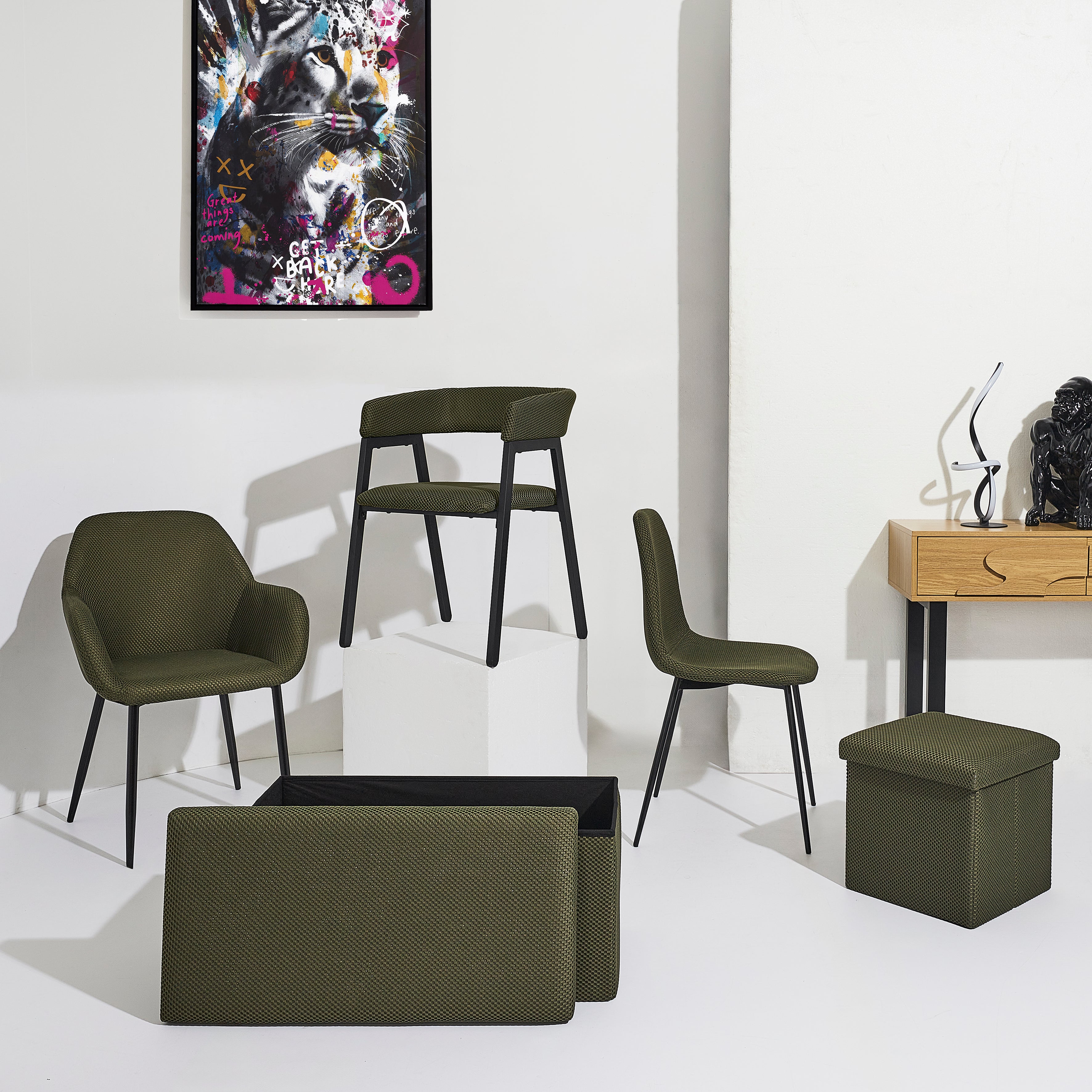 FAUTEUIL ATOME KAKI - LOT DE 2