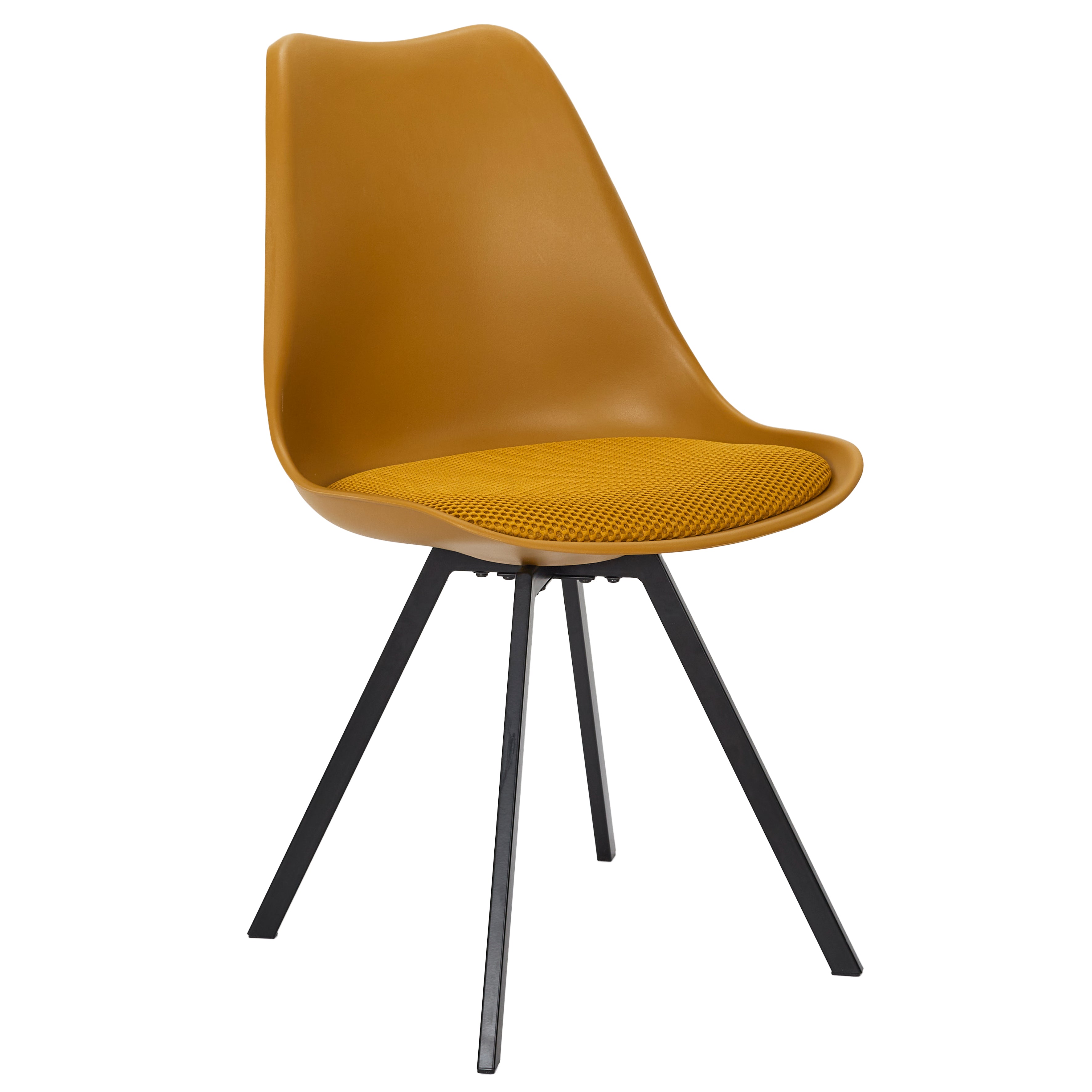 CHAISE PP AVEC COUSSIN ATOME JAUNE - LOT DE 4
