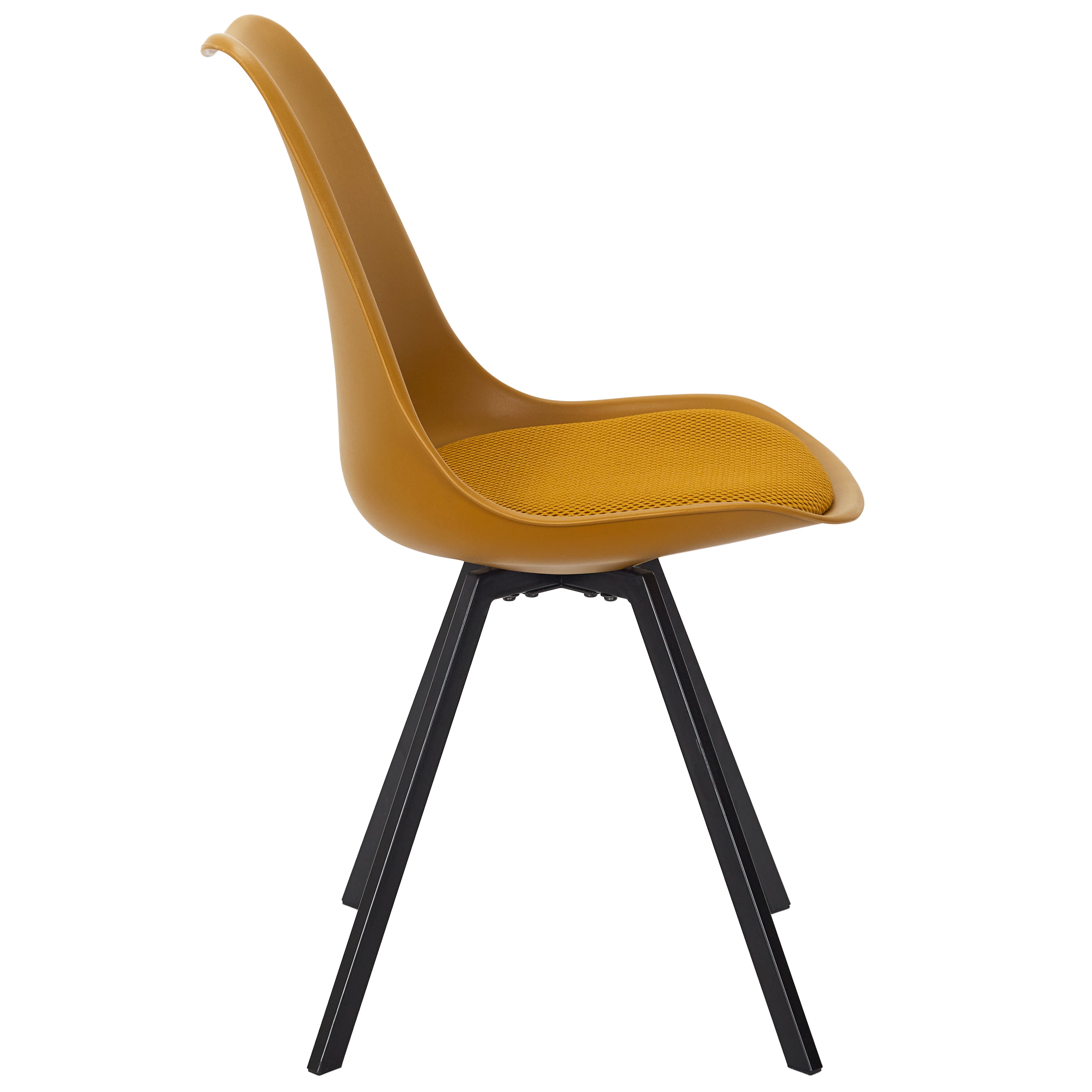 CHAISE PP AVEC COUSSIN ATOME JAUNE - LOT DE 4