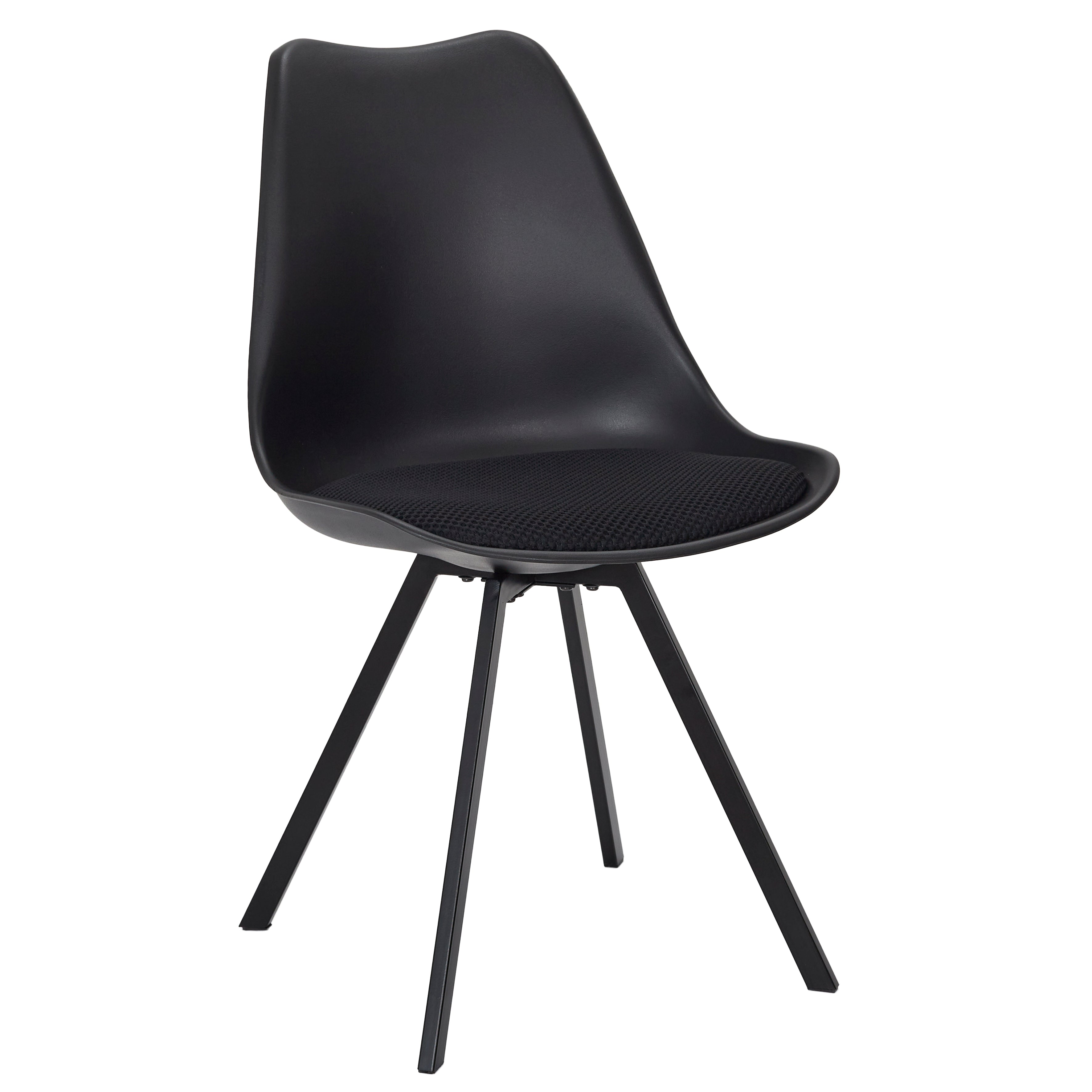 CHAISE PP AVEC COUSSIN ATOME NOIR - LOT DE 4
