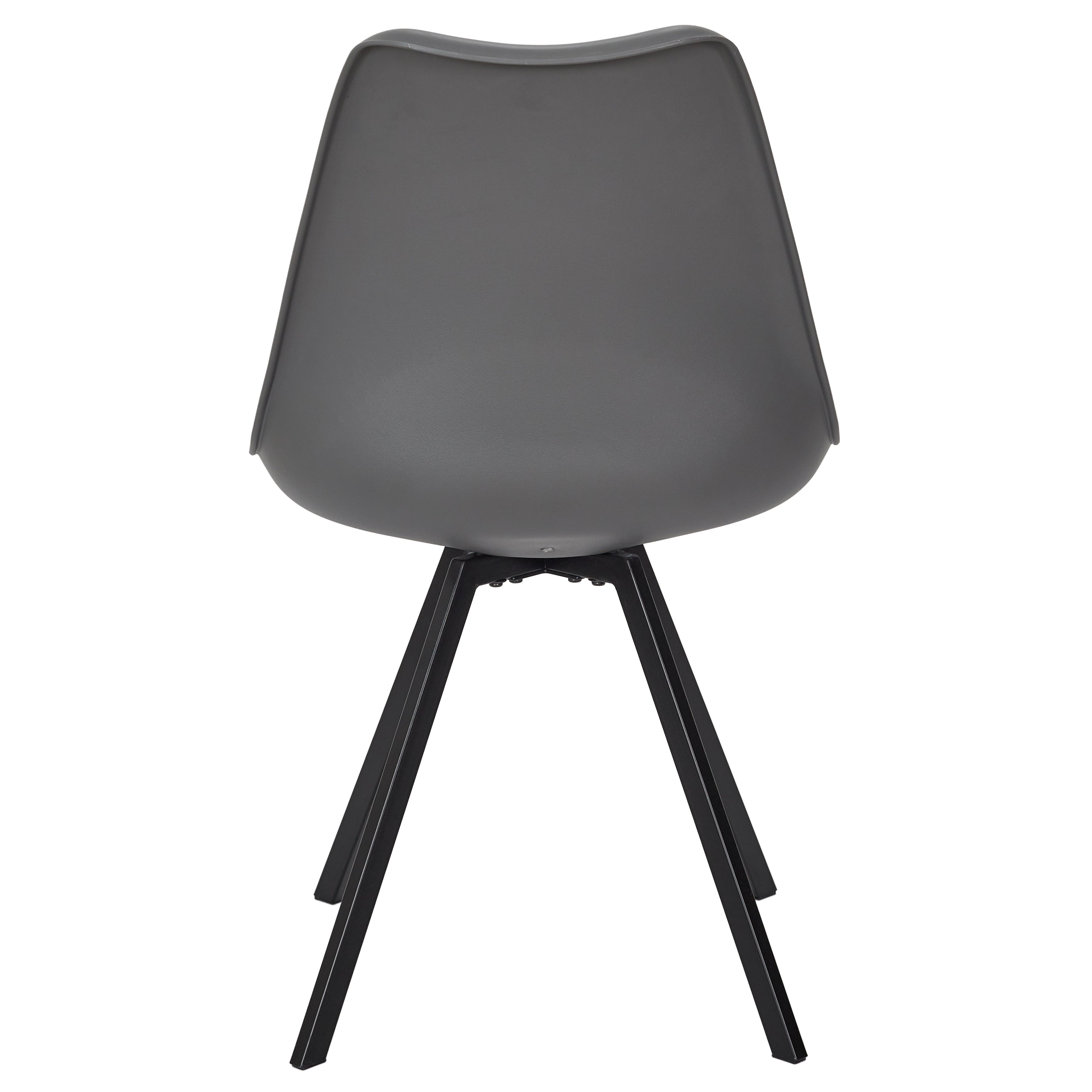 CHAISE PP AVEC COUSSIN ATOME GRIS - LOT DE 4