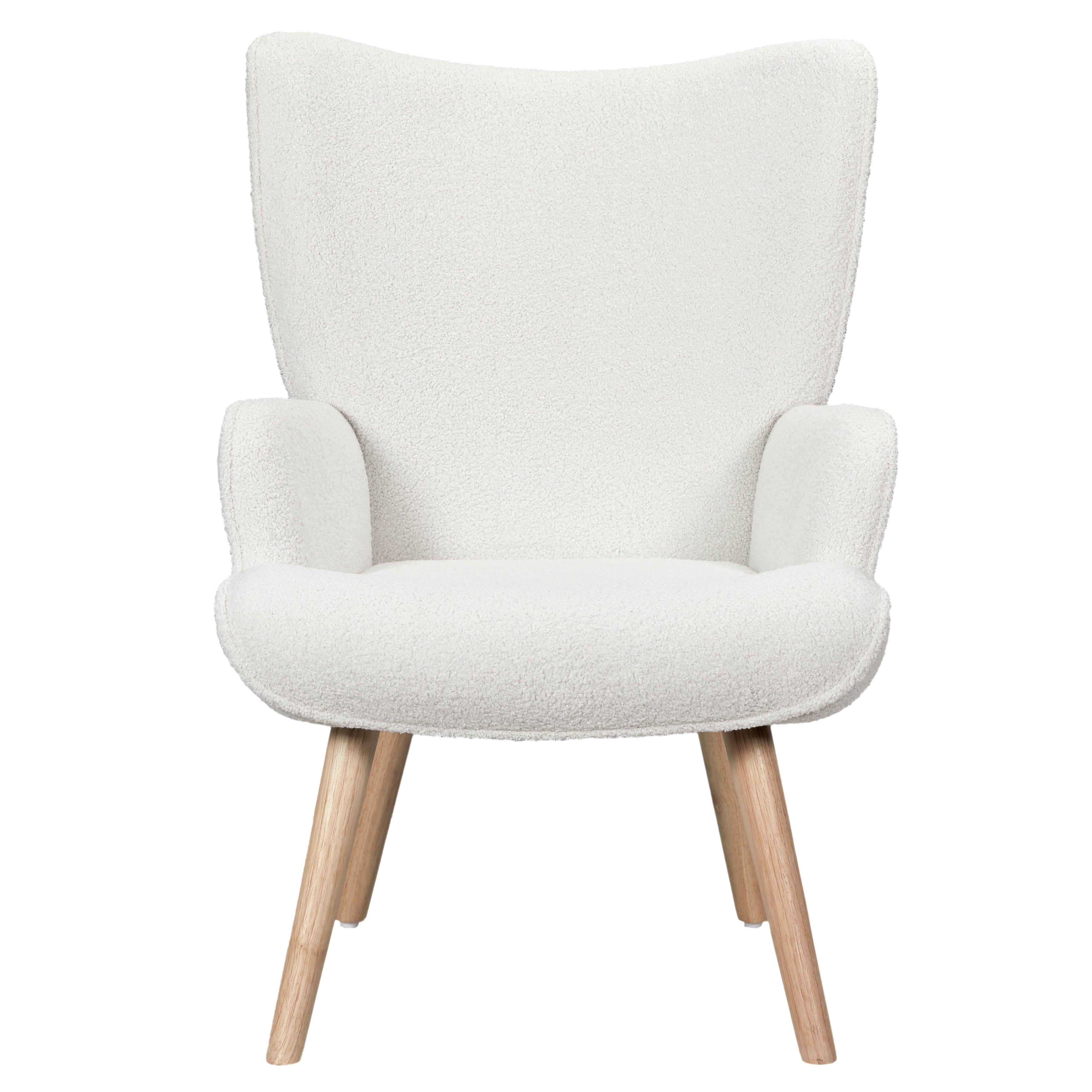 FAUTEUIL DE SALON BOUCLETTE RHEA BLANC