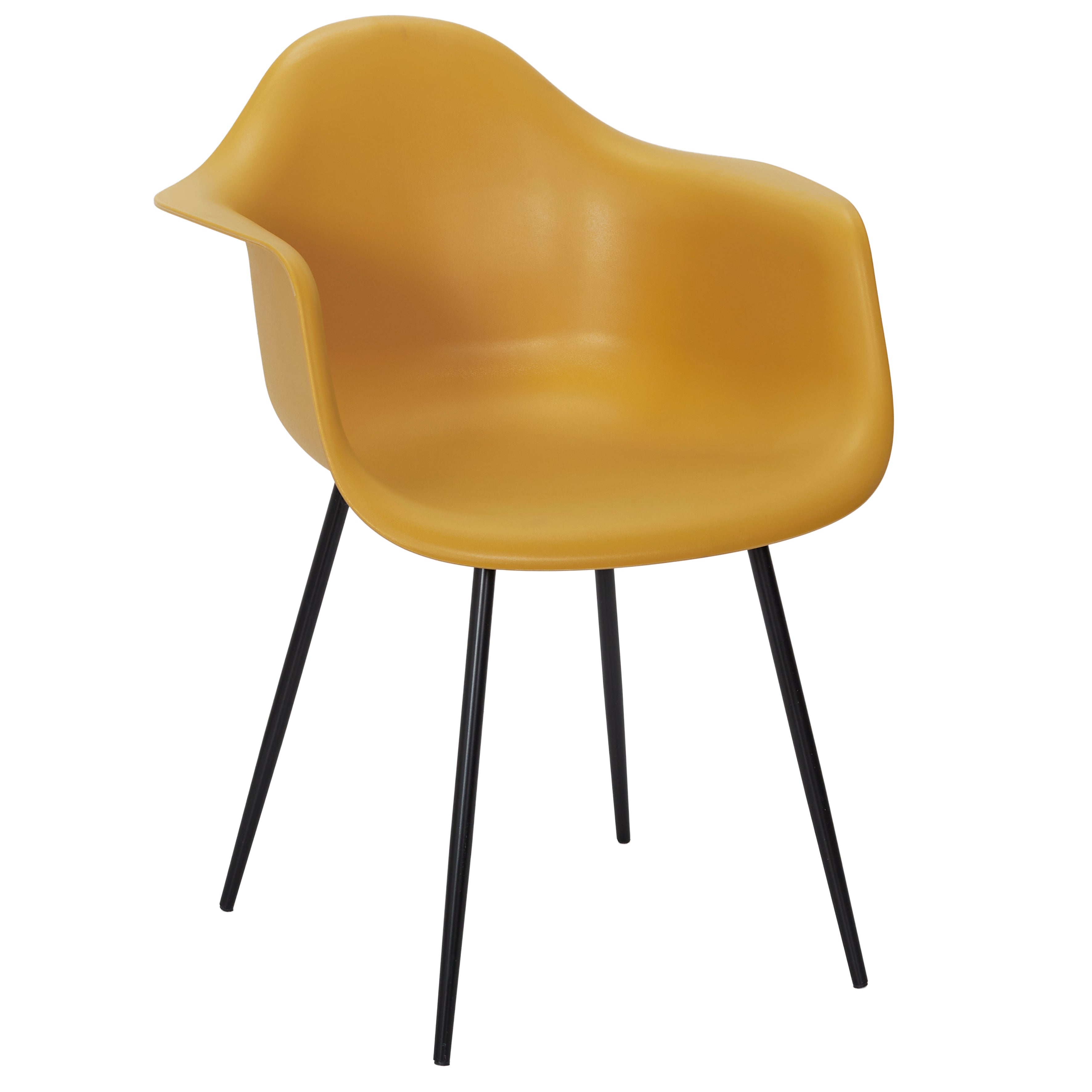 FAUTEUIL GUSTAV JAUNE - LOT DE 4