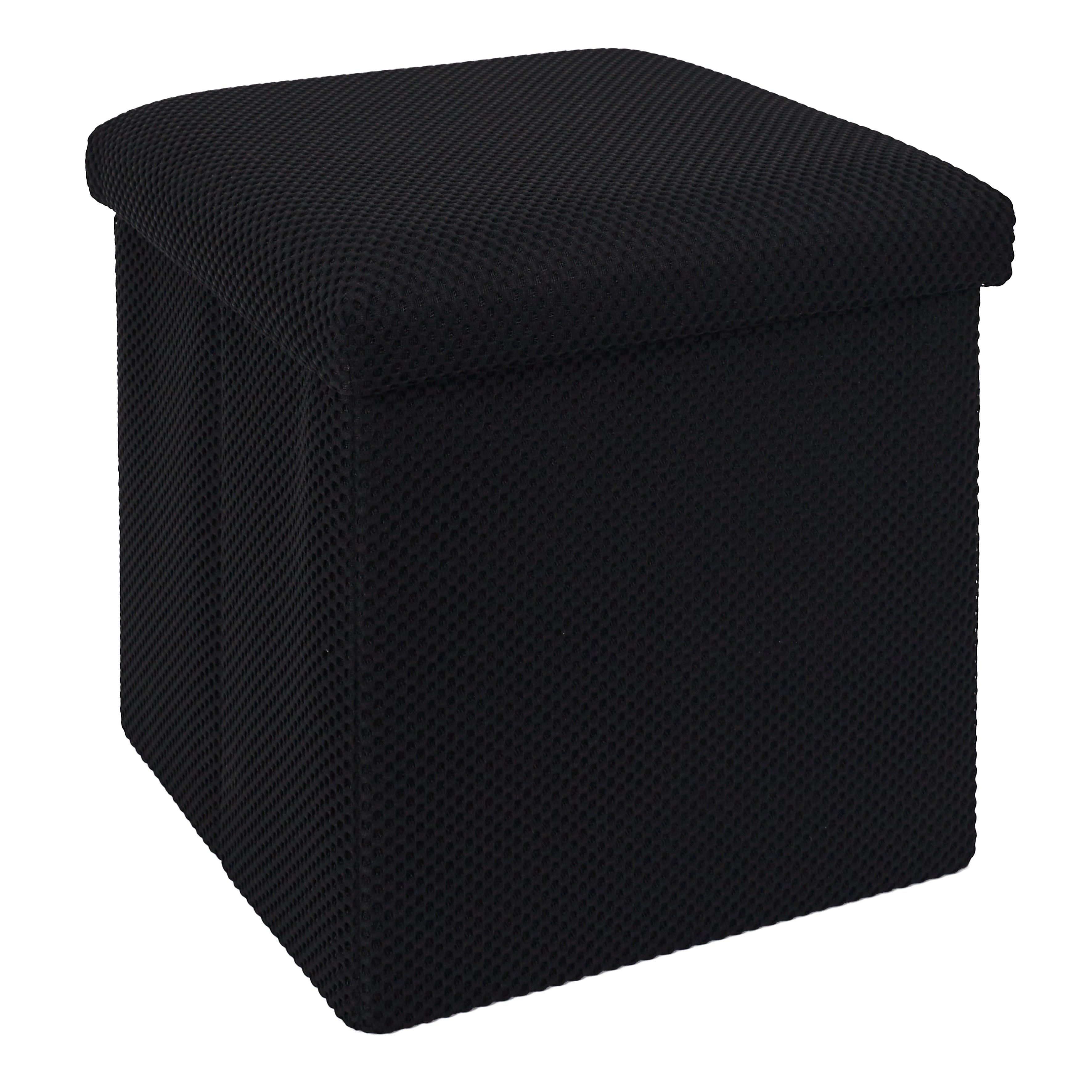 COFFRE POUF PLIABLE ATOME NOIR