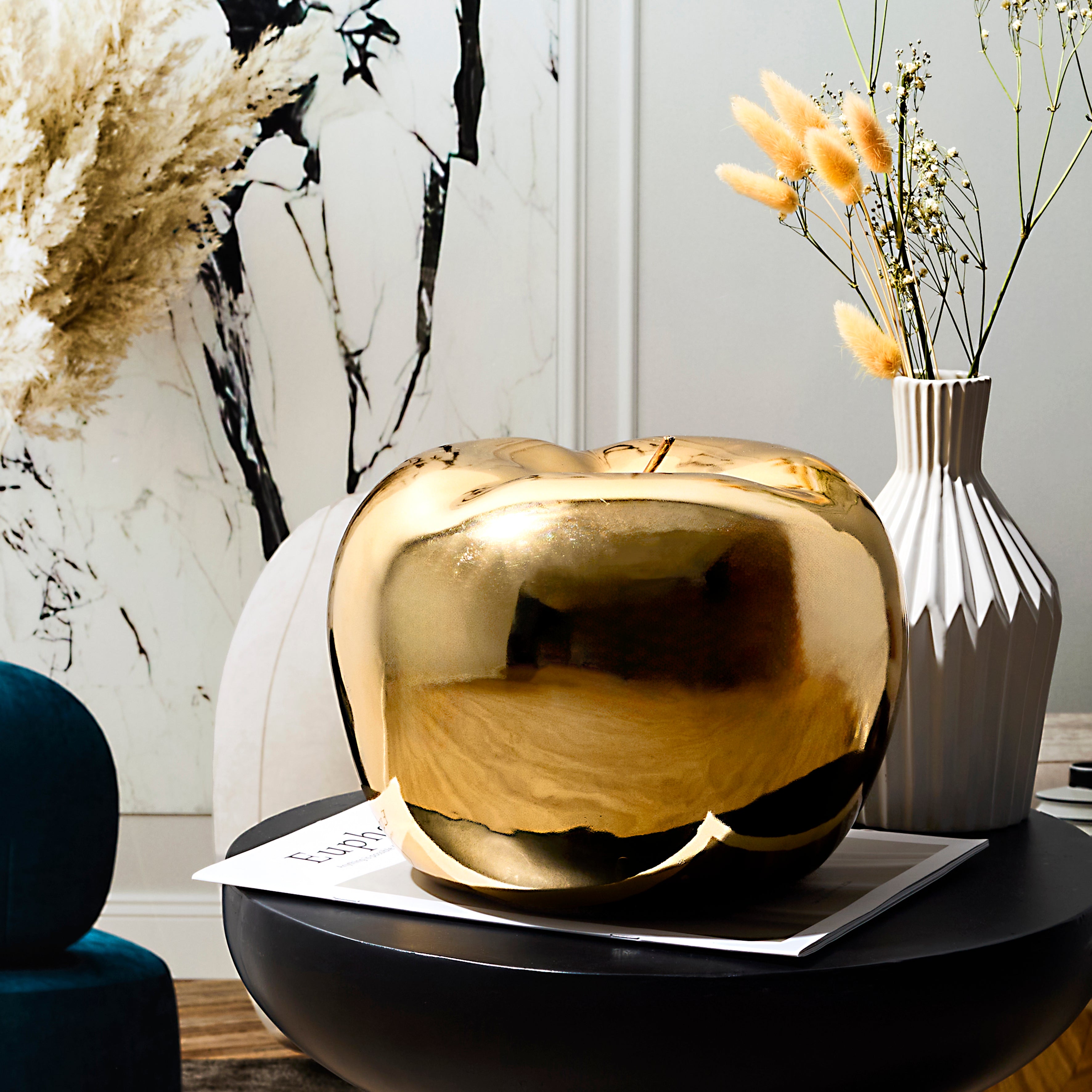 STATUE POMME DORE H27CM