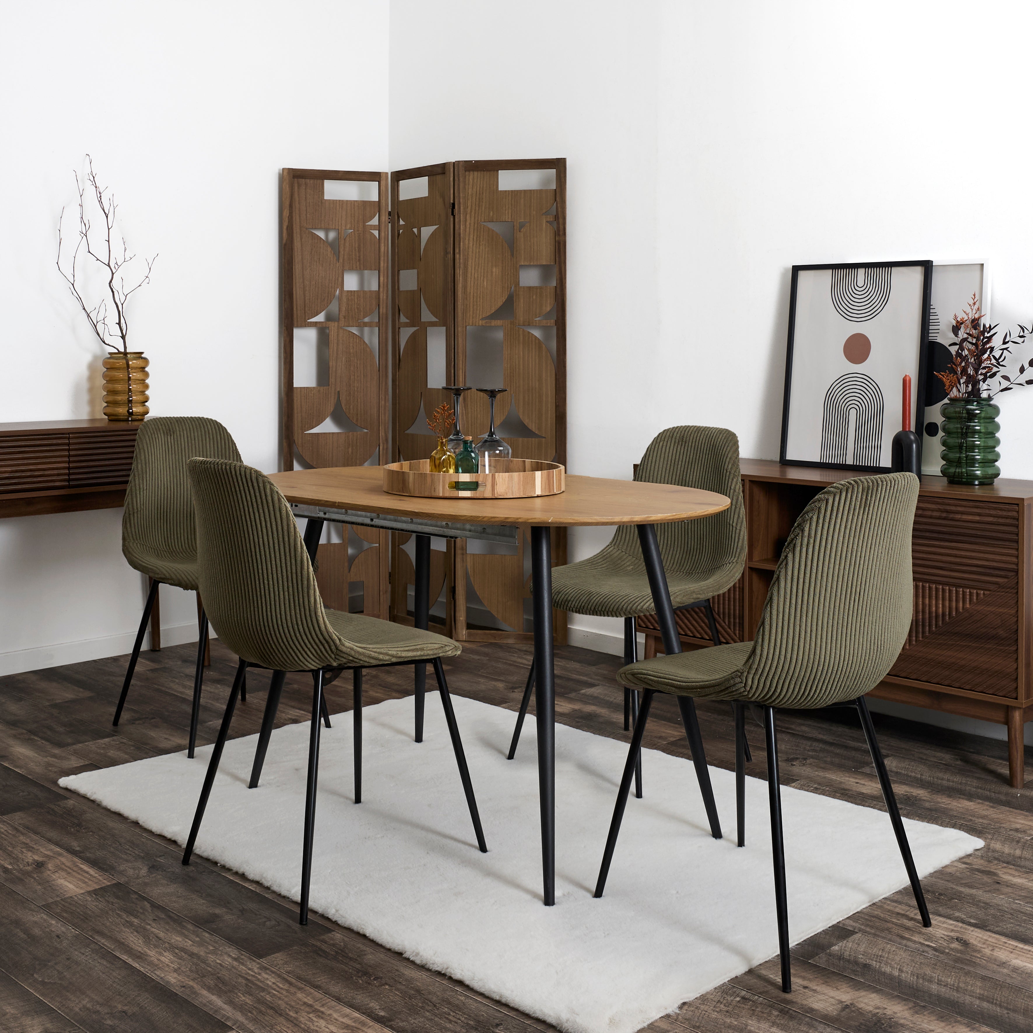 CHAISE COTELE SCOTT VERT - LOT DE 4