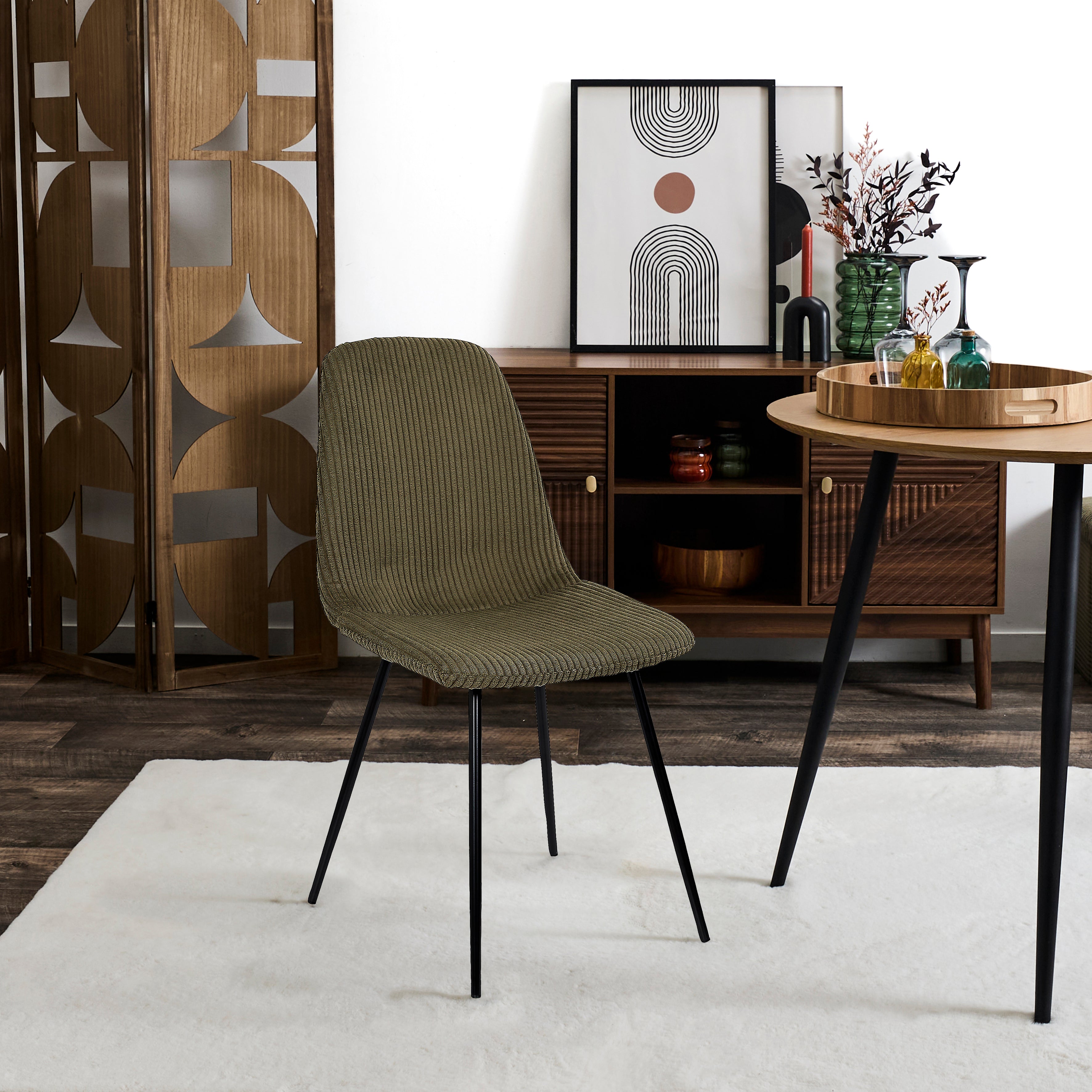 CHAISE COTELE SCOTT VERT - LOT DE 4