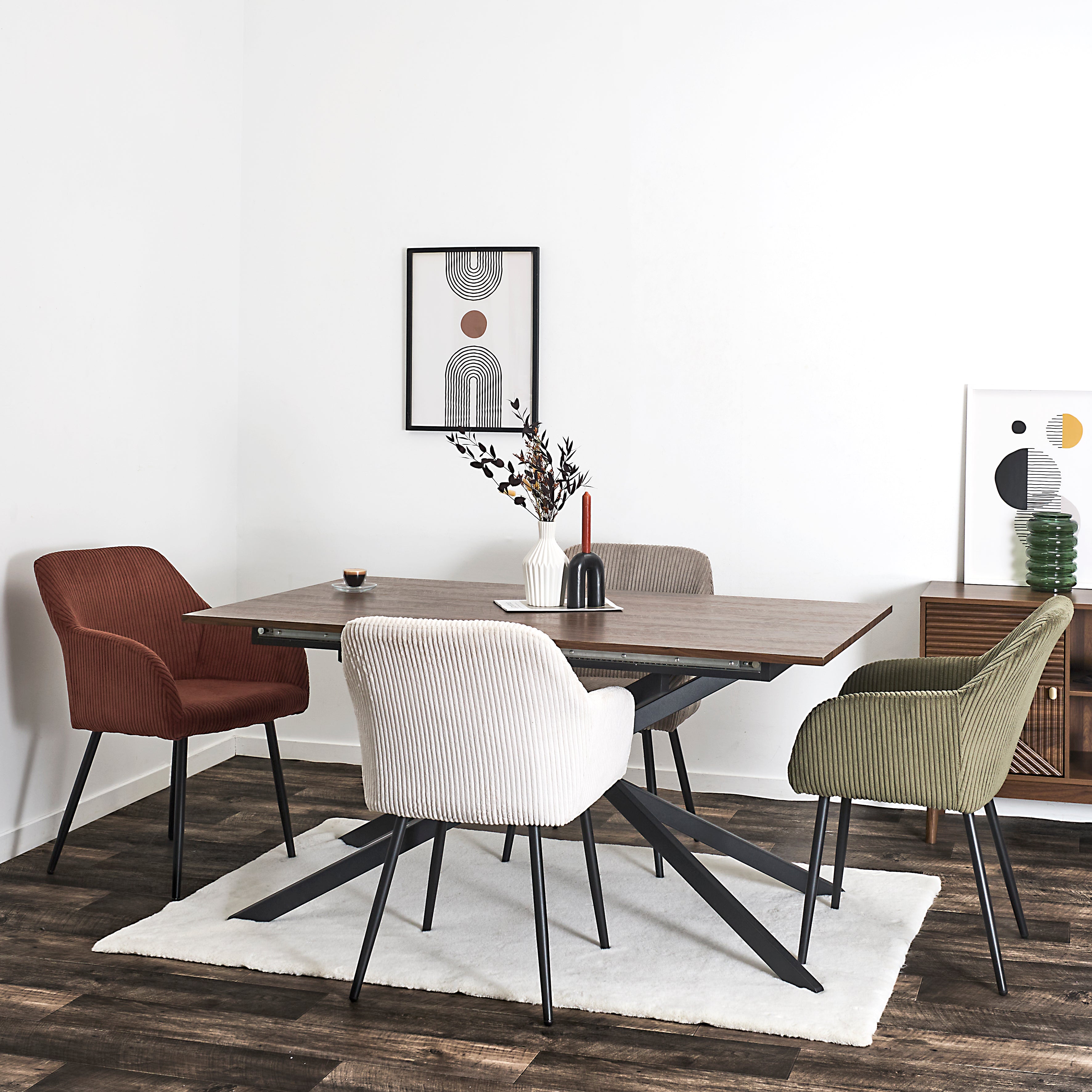 FAUTEUIL COTELE SCOTT VERT - LOT DE 2