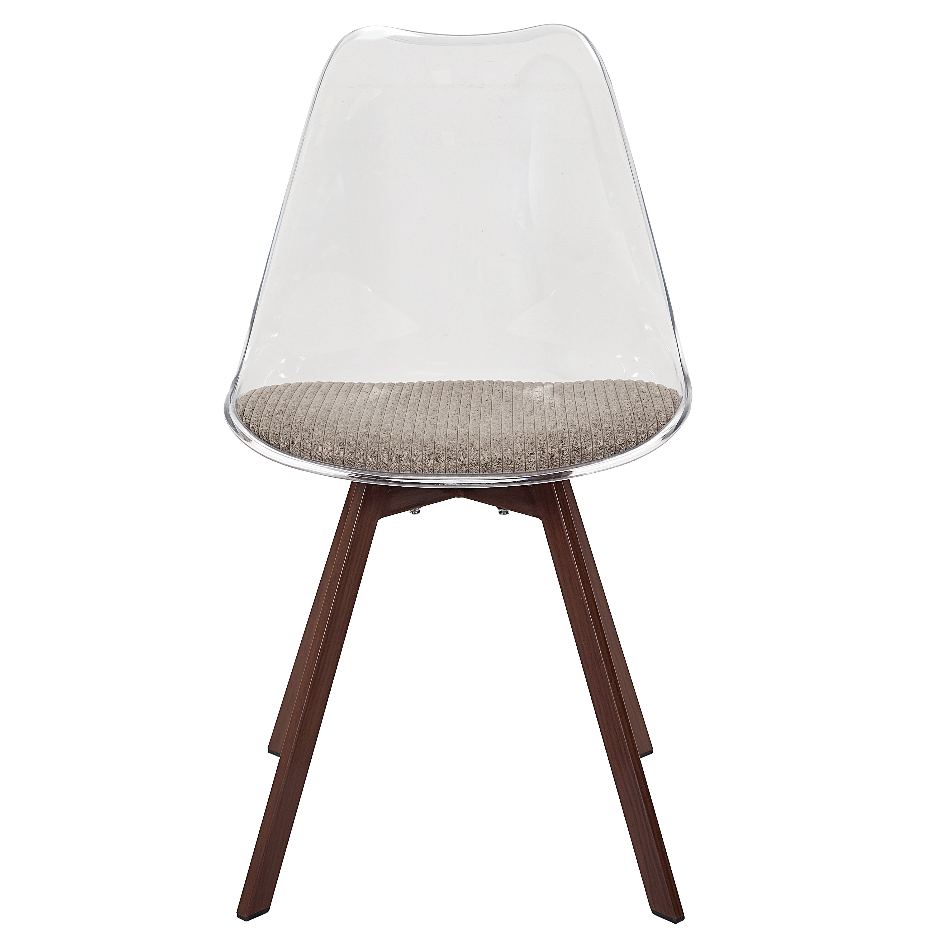 CHAISE TRANSPARENTE COUSSIN COTELE SCOTT TAUPE - LOT DE 4