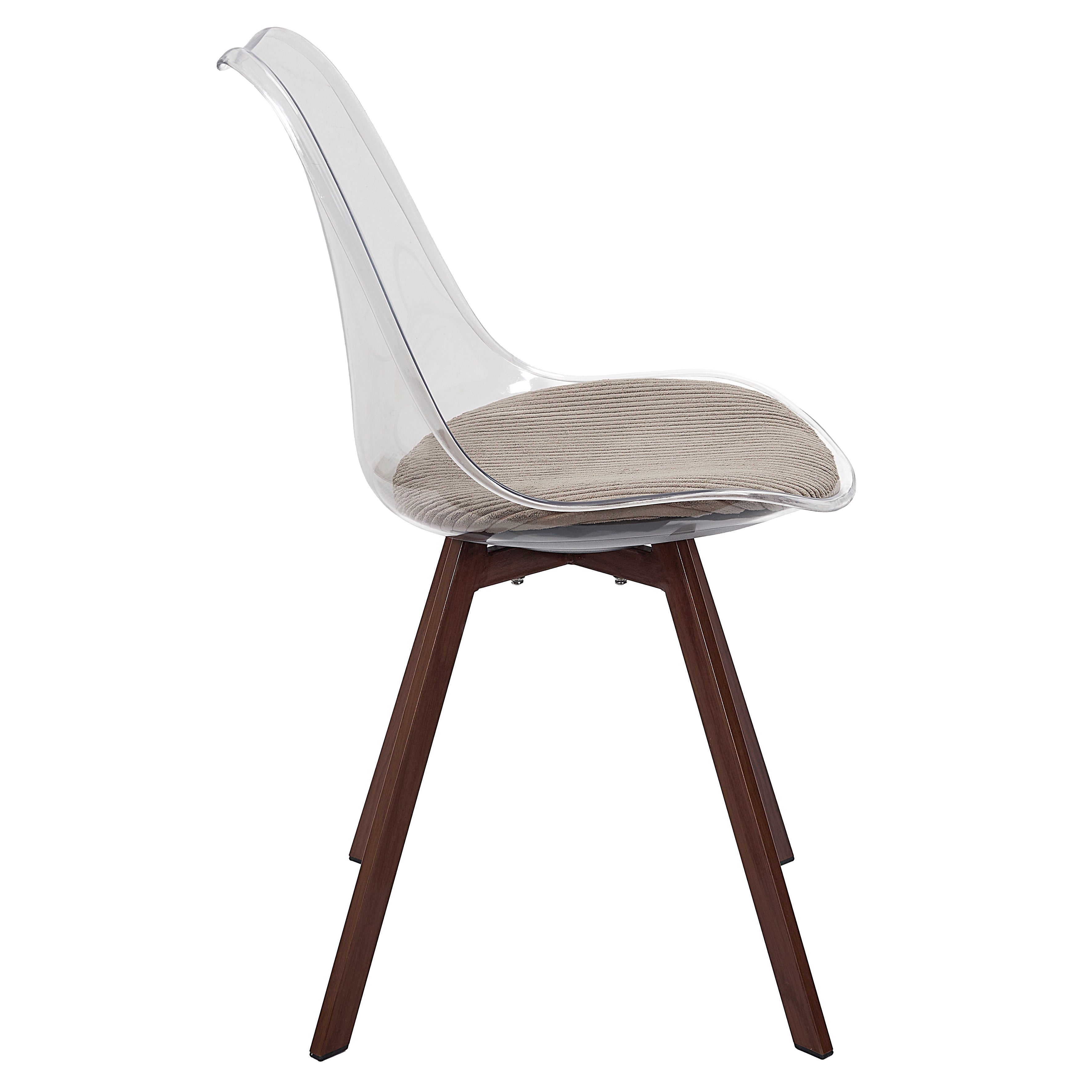 CHAISE TRANSPARENTE COUSSIN COTELE SCOTT TAUPE - LOT DE 4