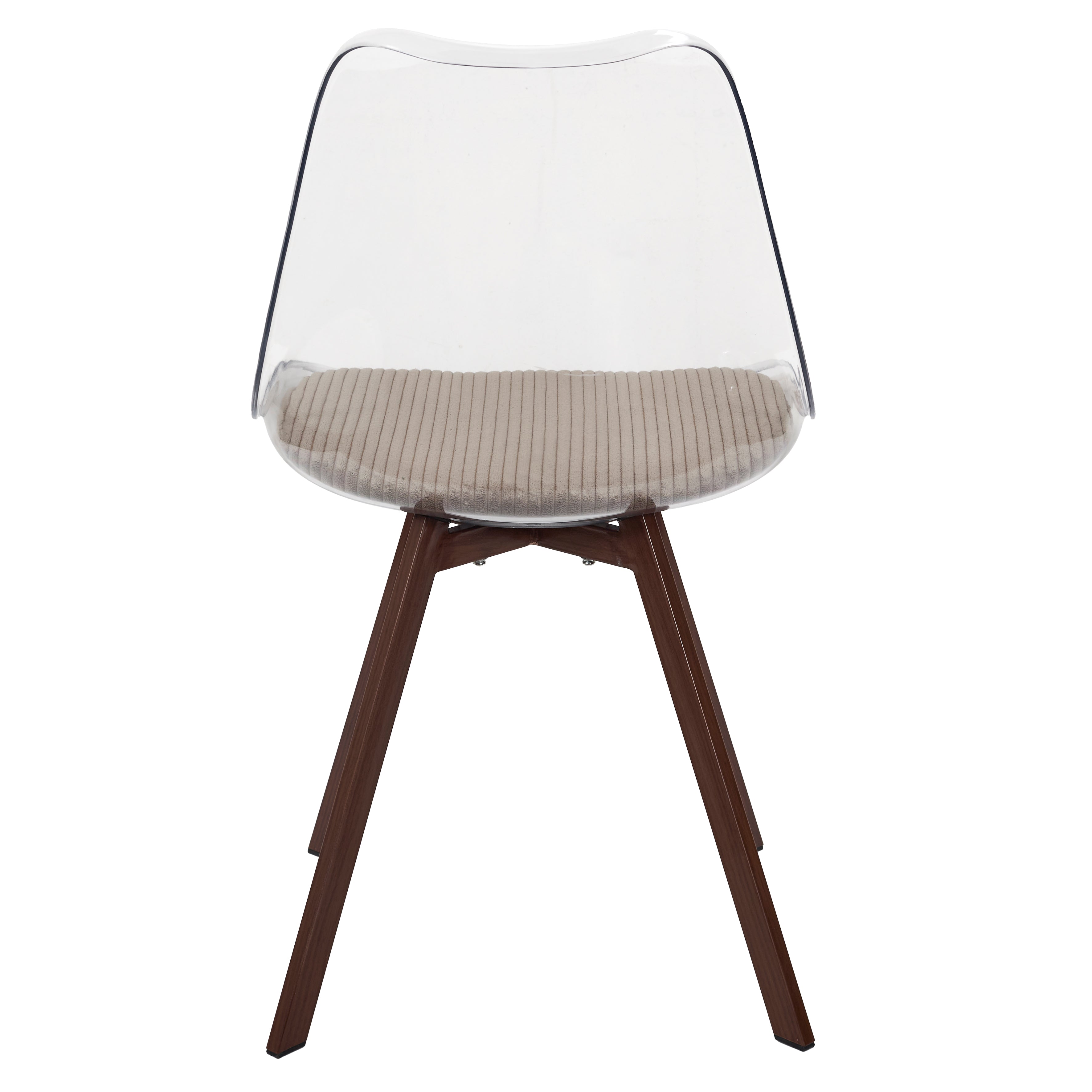 CHAISE TRANSPARENTE COUSSIN COTELE SCOTT TAUPE - LOT DE 4