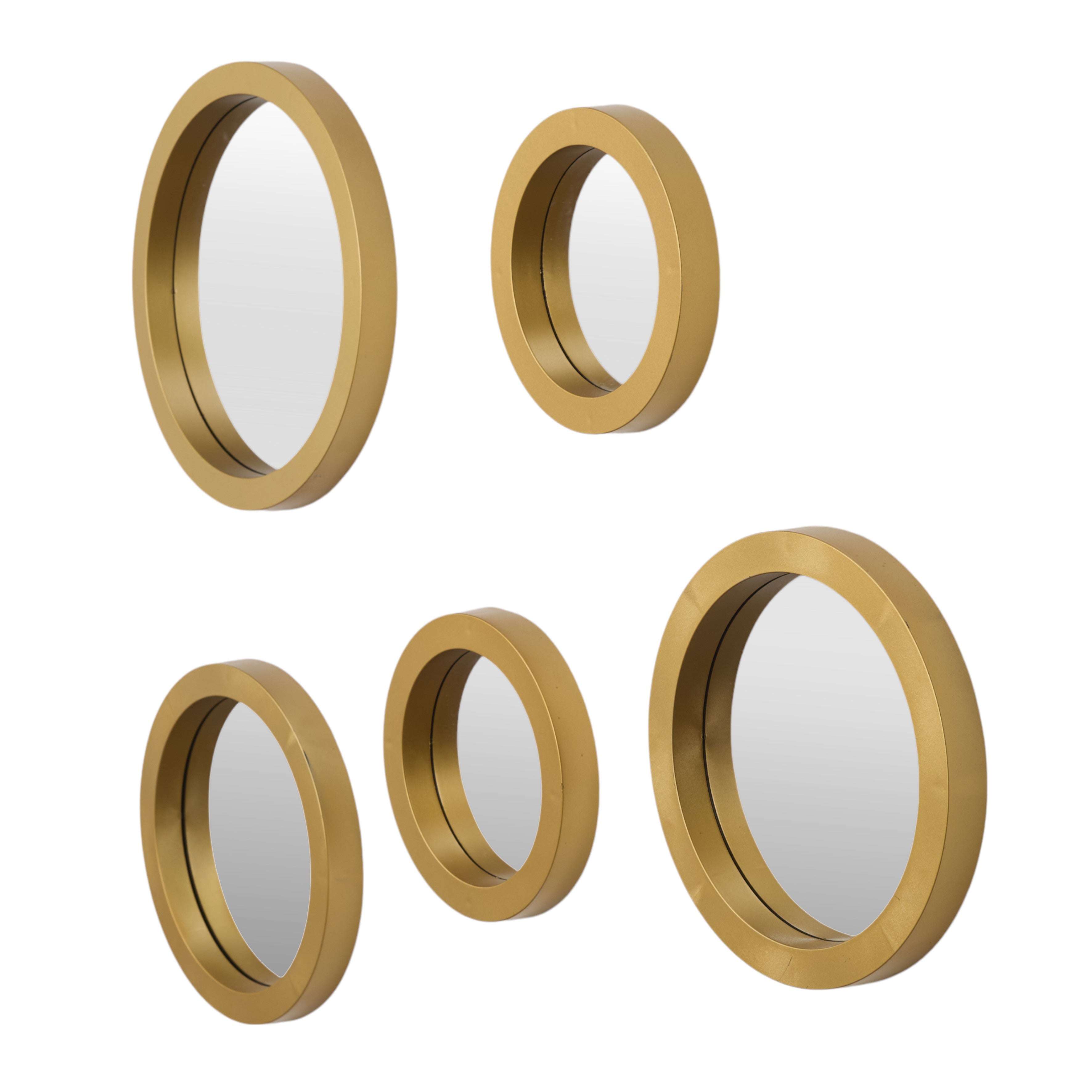 MIROIR ROND X5 DORE