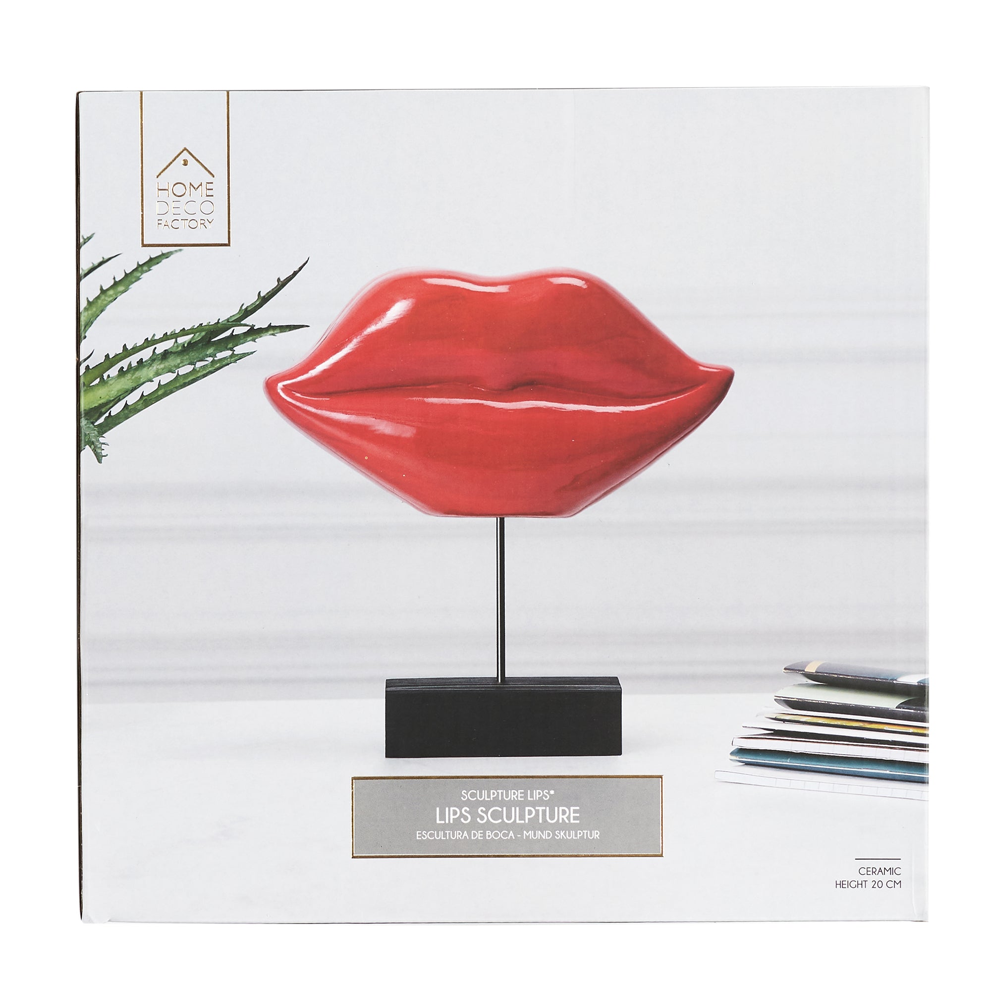 DECO A POSER BOUCHE ROUGE H20CM