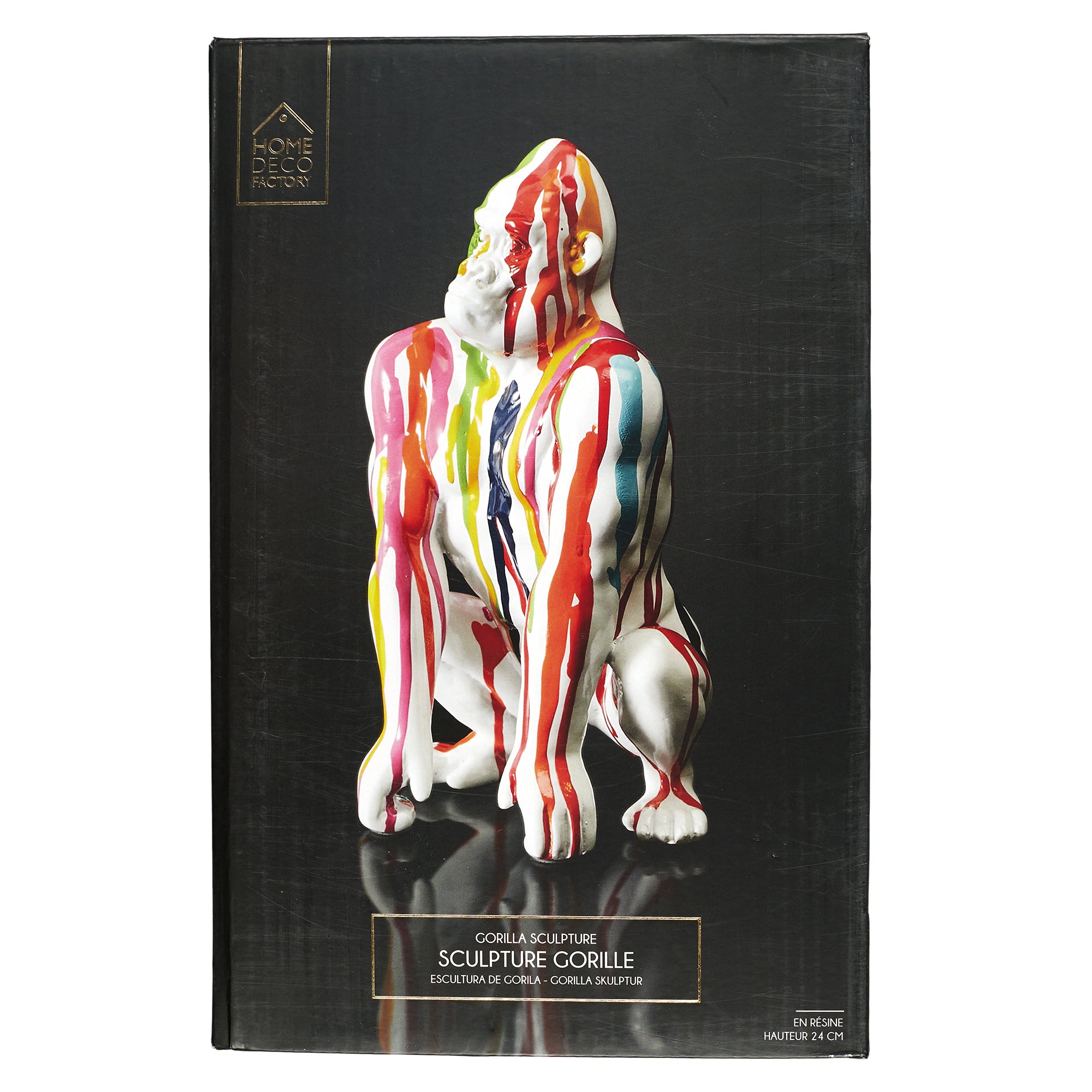 GORILLE DECO BLANC RAINBOW 24CM