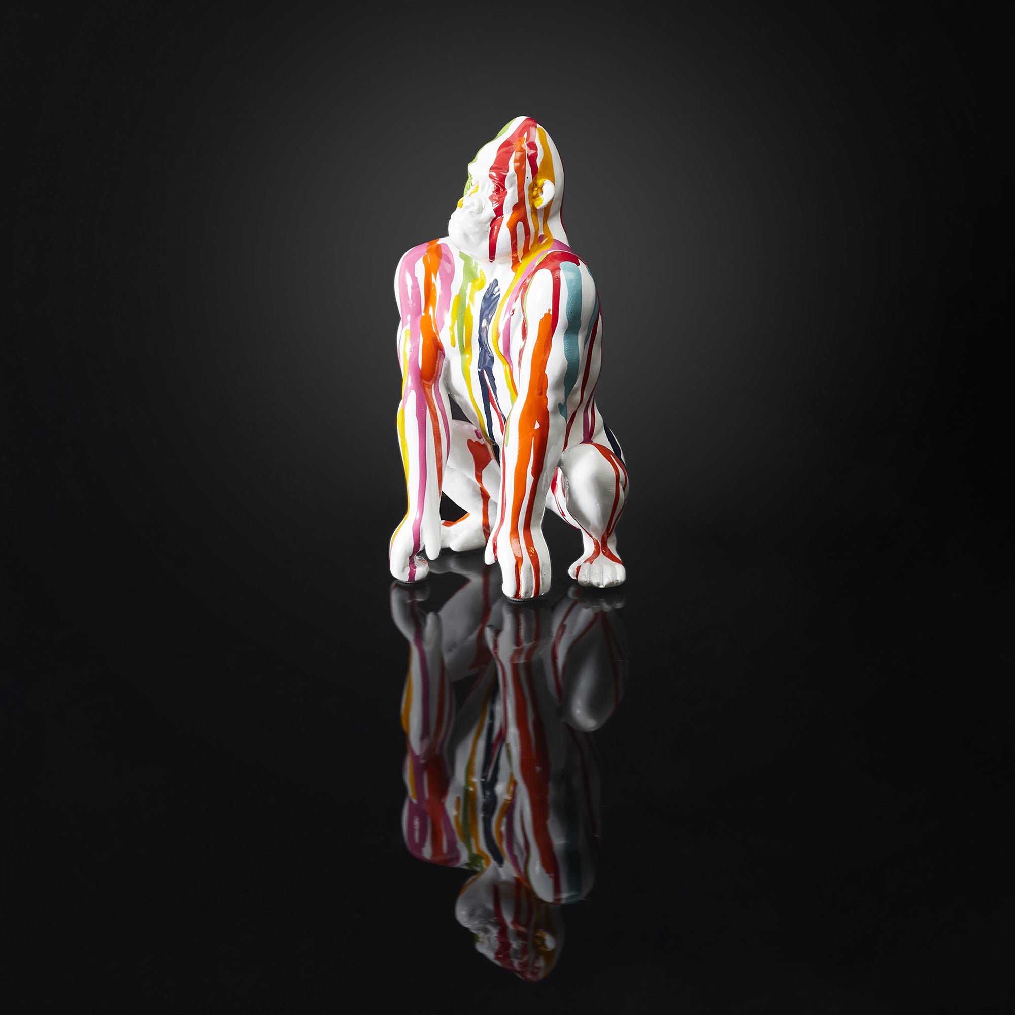 GORILLE DECO BLANC RAINBOW 24CM