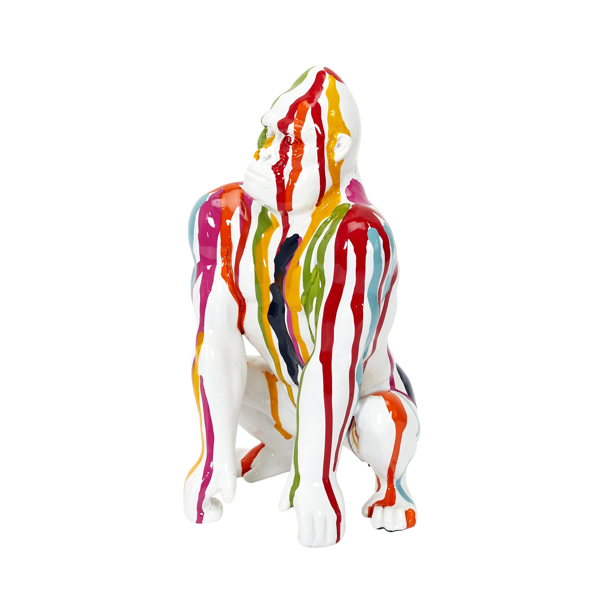 GORILLE DECO BLANC RAINBOW 24CM