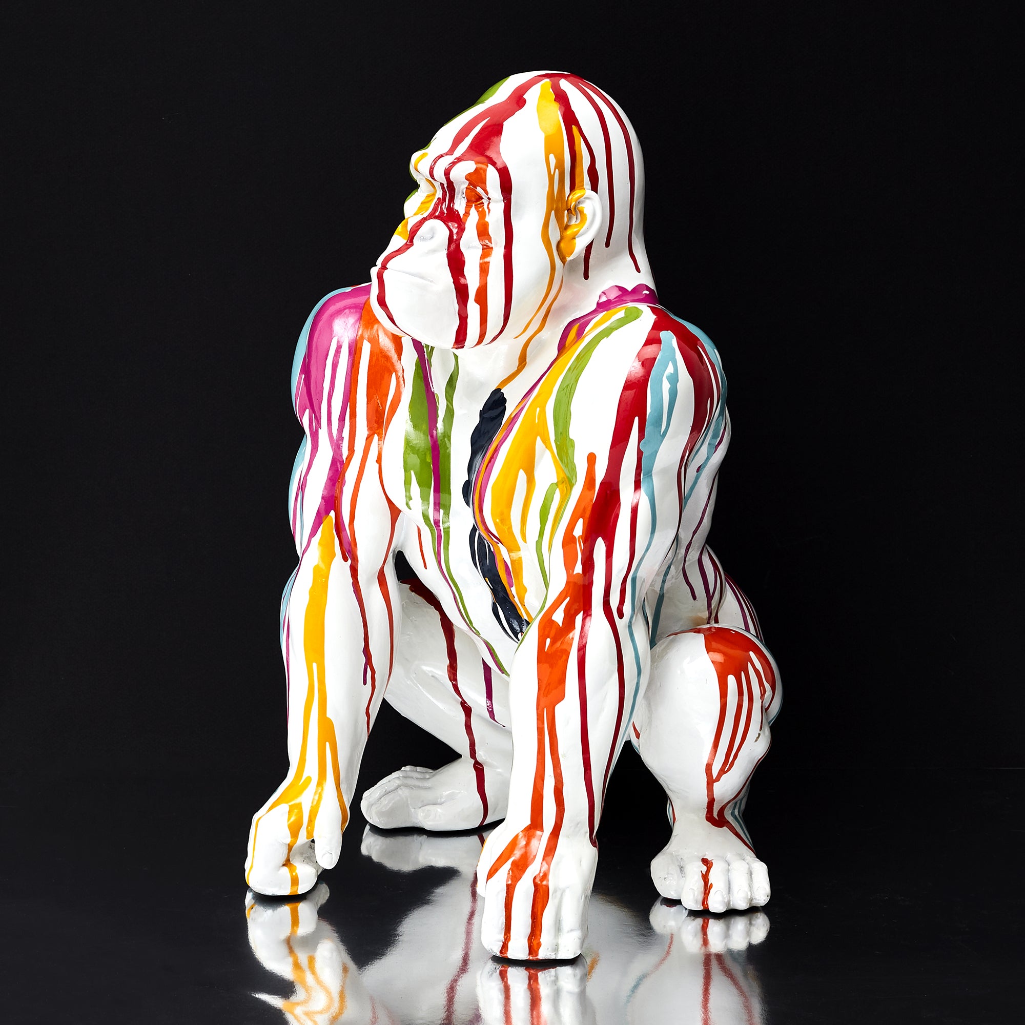 GORILLE BLANC RAINBOW DECO 46CM