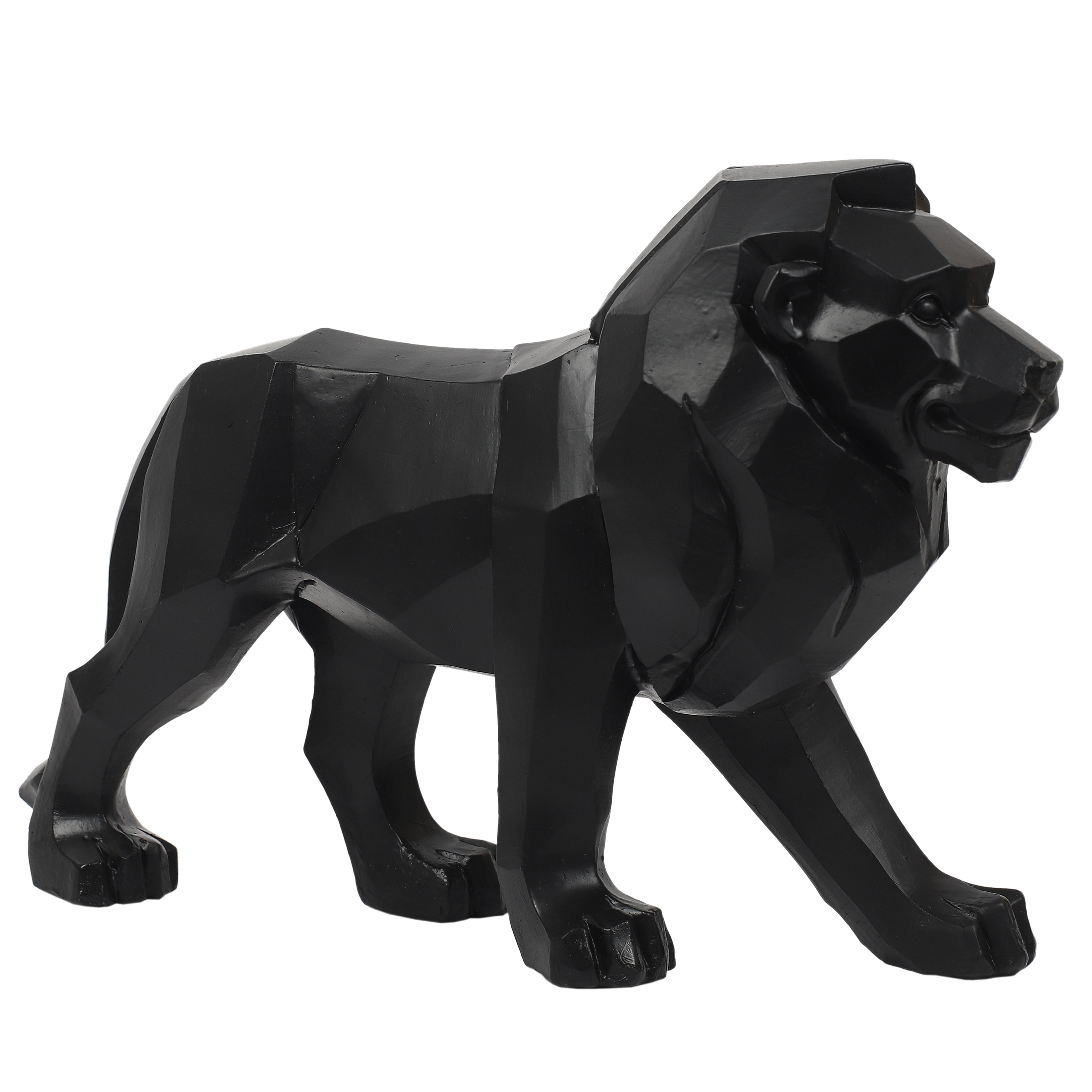 LION ORIGAMI NOIR L33CM
