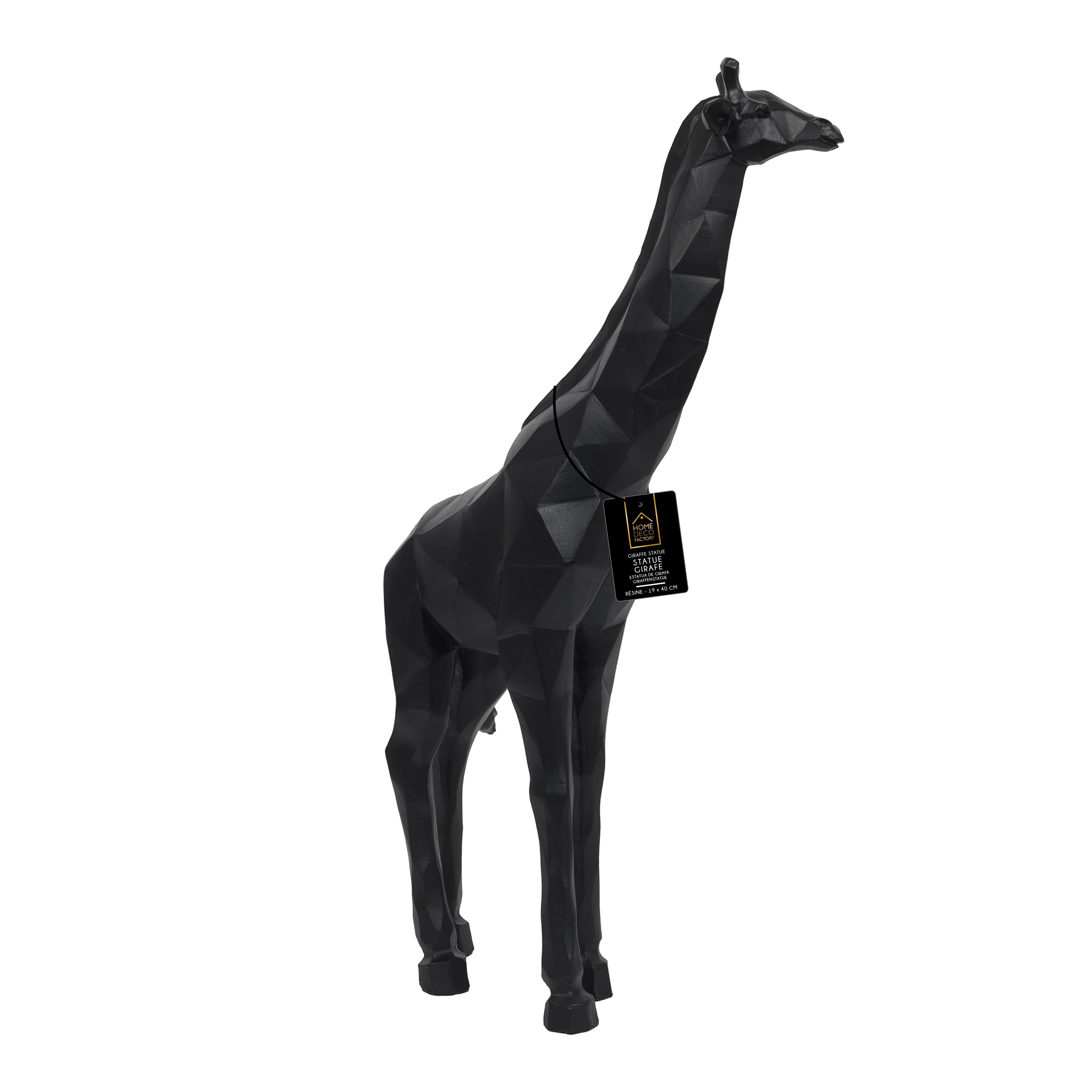 GIRAFE ORIGAMI NOIR H40CM
