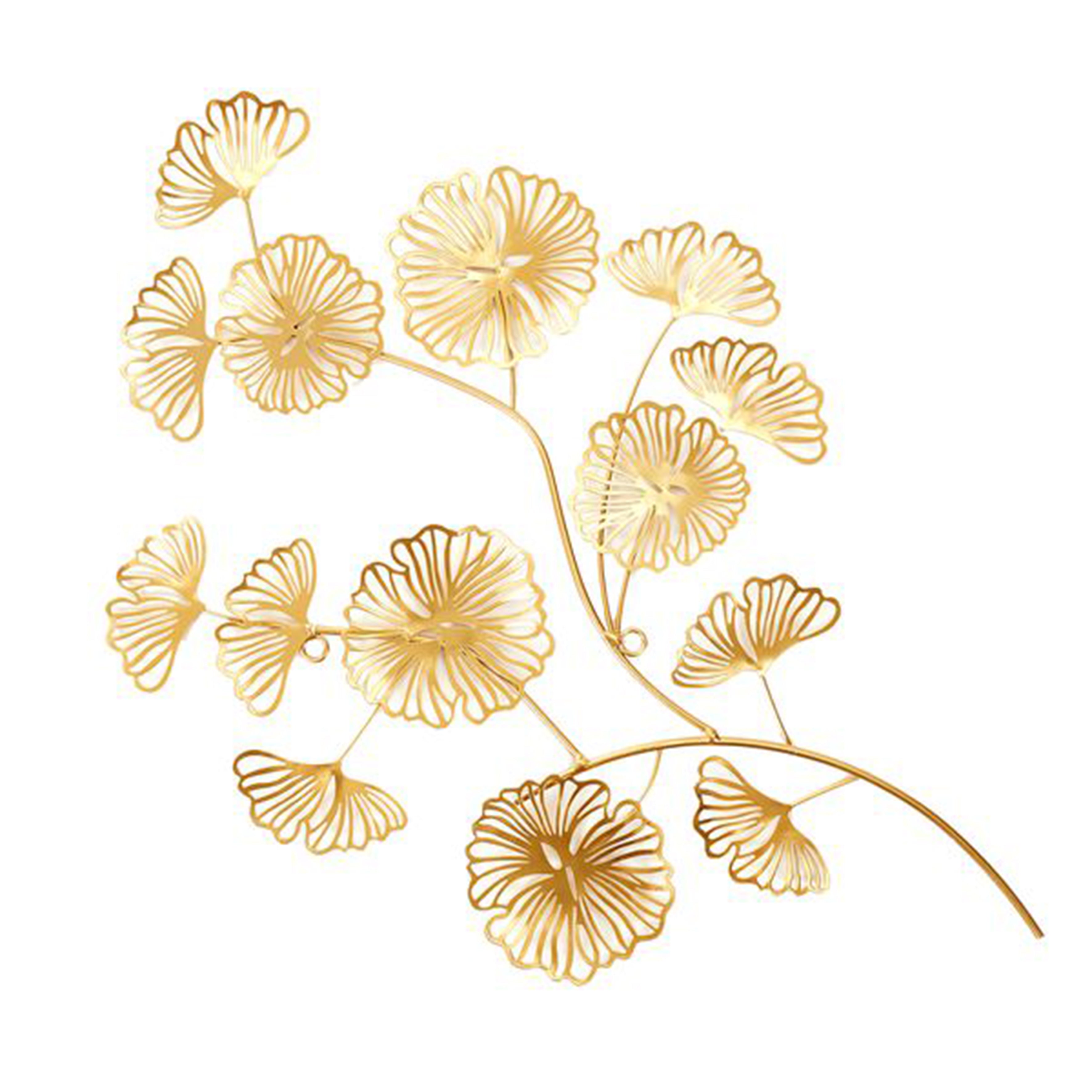 DECORATION MURALE FLEUR METAL 52CM
