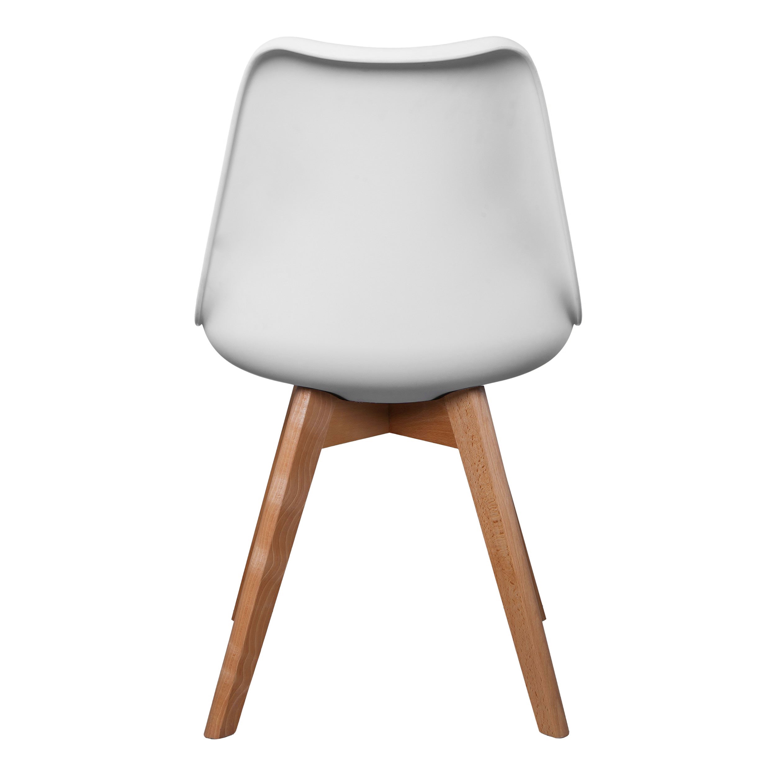 CHAISE SCANDINAVE COQUE PP REMBOURREE BLANC - LOT DE 4