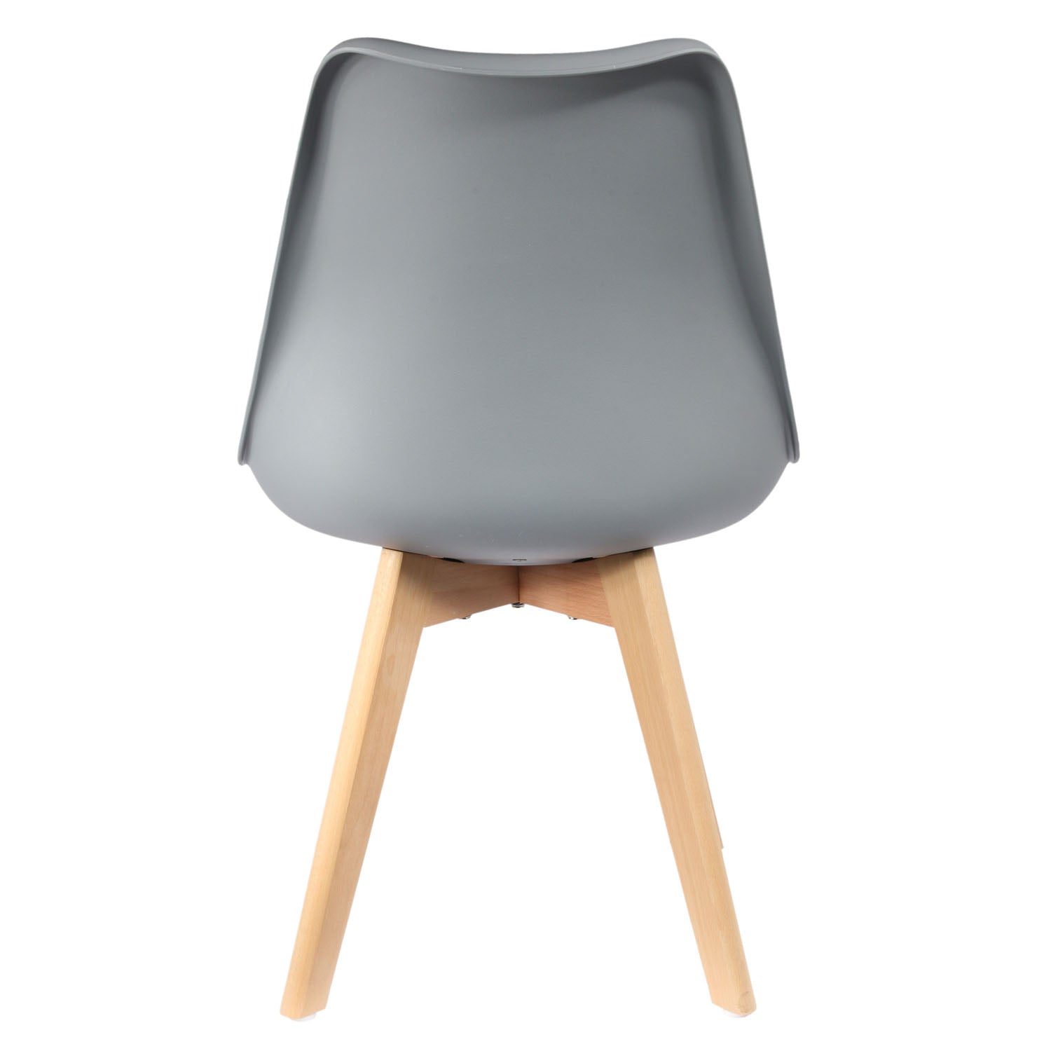 CHAISE SCANDINAVE COQUE PP REMBOURREE GRIS - LOT DE 4