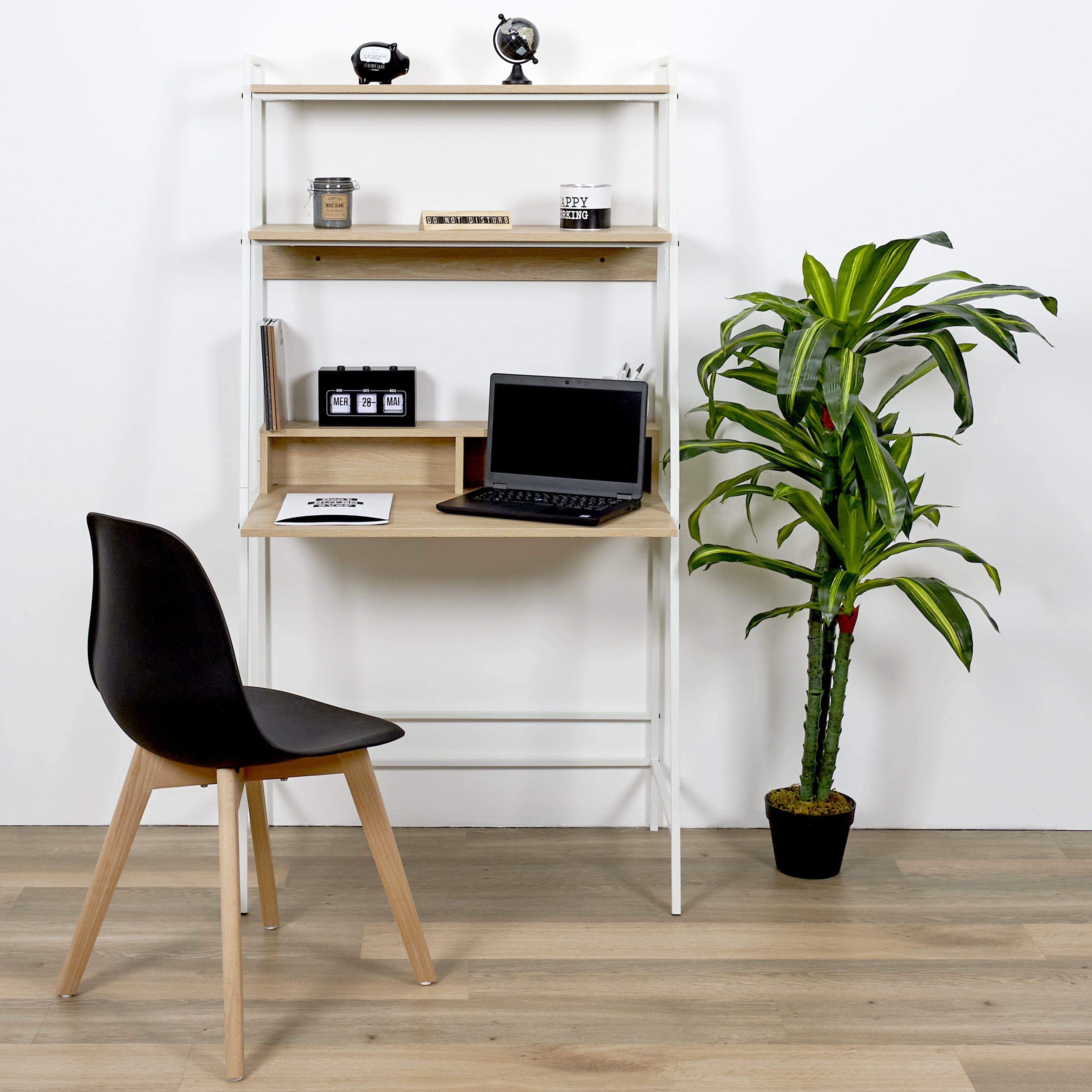 CHAISE SCANDINAVE COQUE PP NOIRE - LOT DE 2