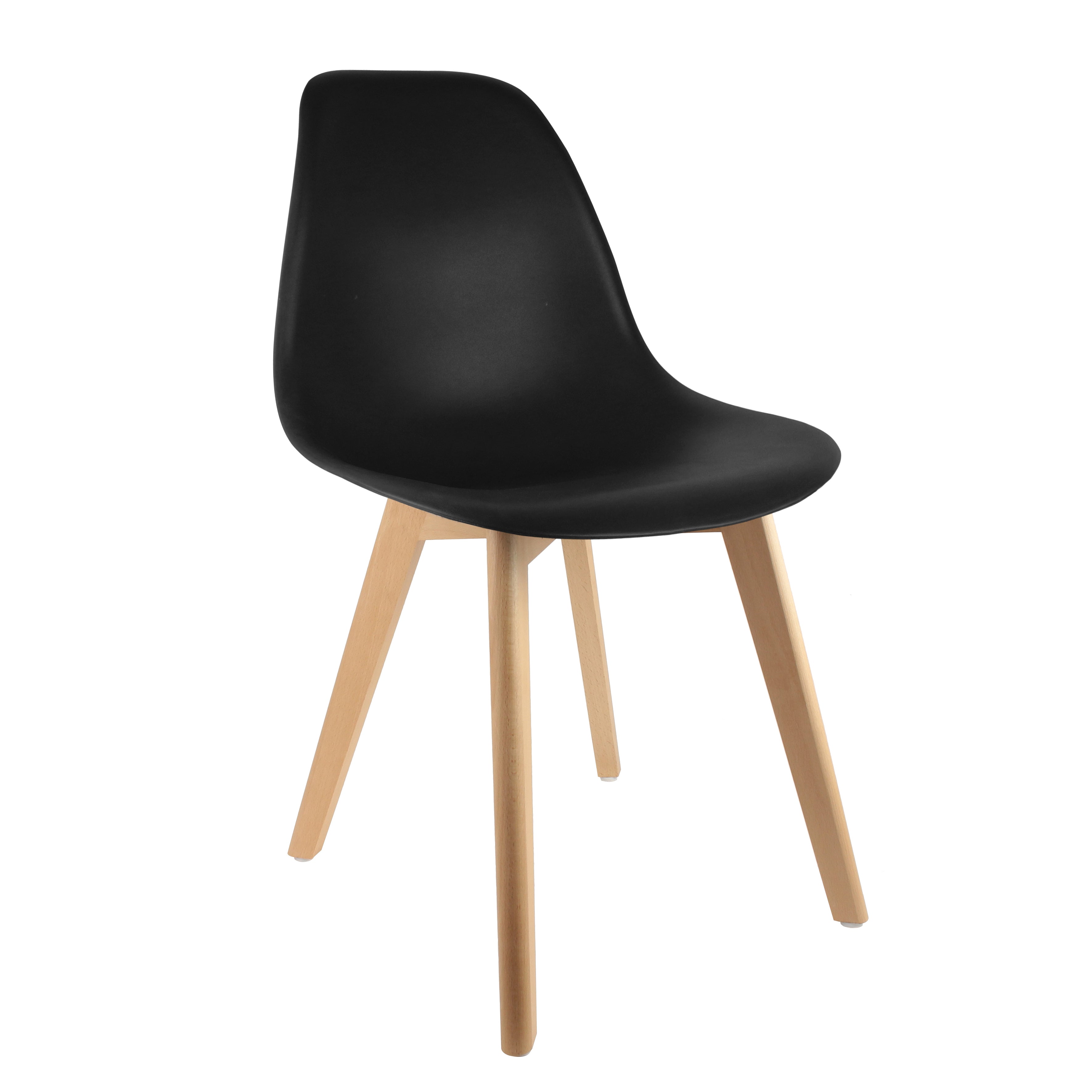 CHAISE SCANDINAVE COQUE PP NOIRE - LOT DE 4