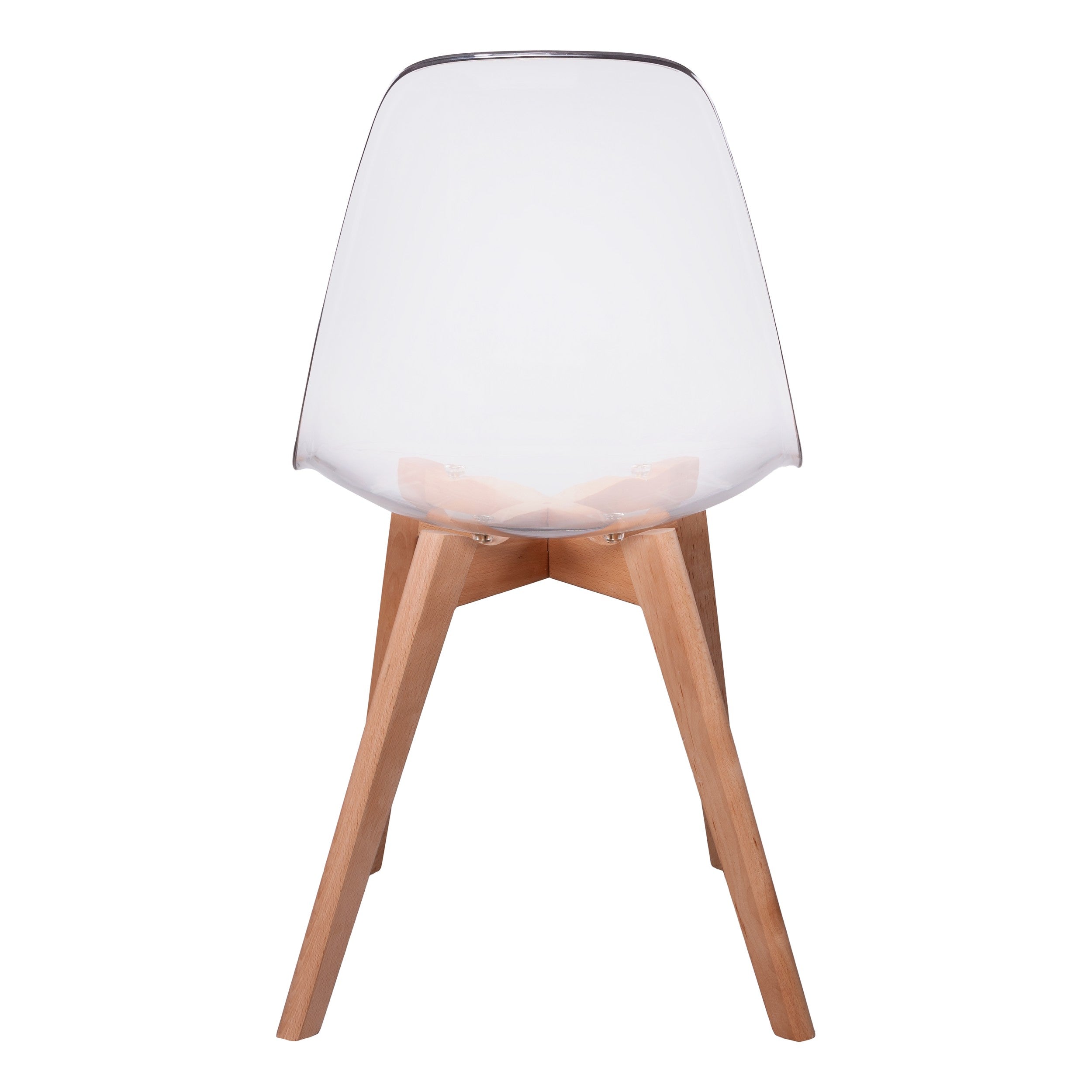 CHAISE SCANDINAVE TRANSPARENTE - LOT DE 2