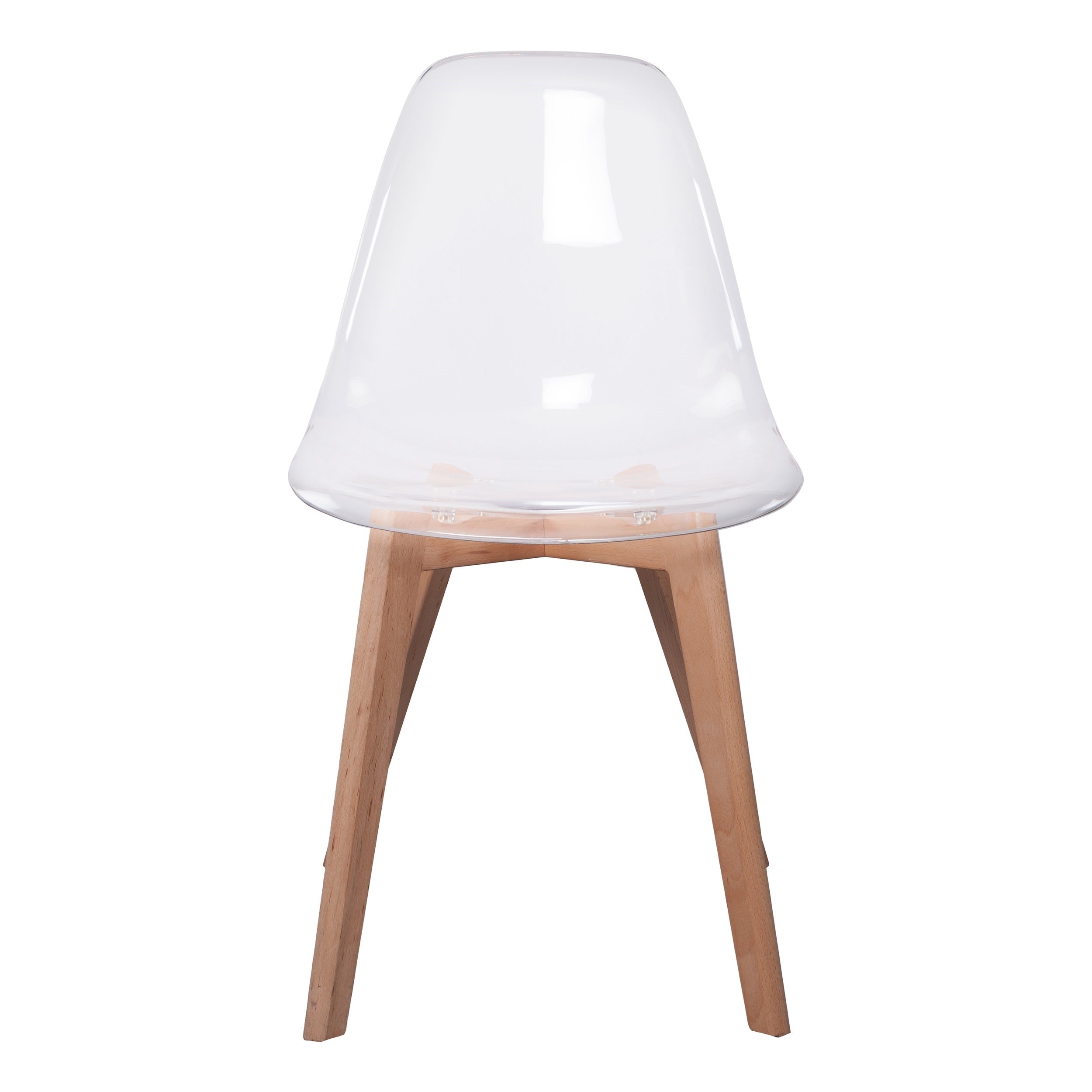 CHAISE SCANDINAVE TRANSPARENTE - LOT DE 2