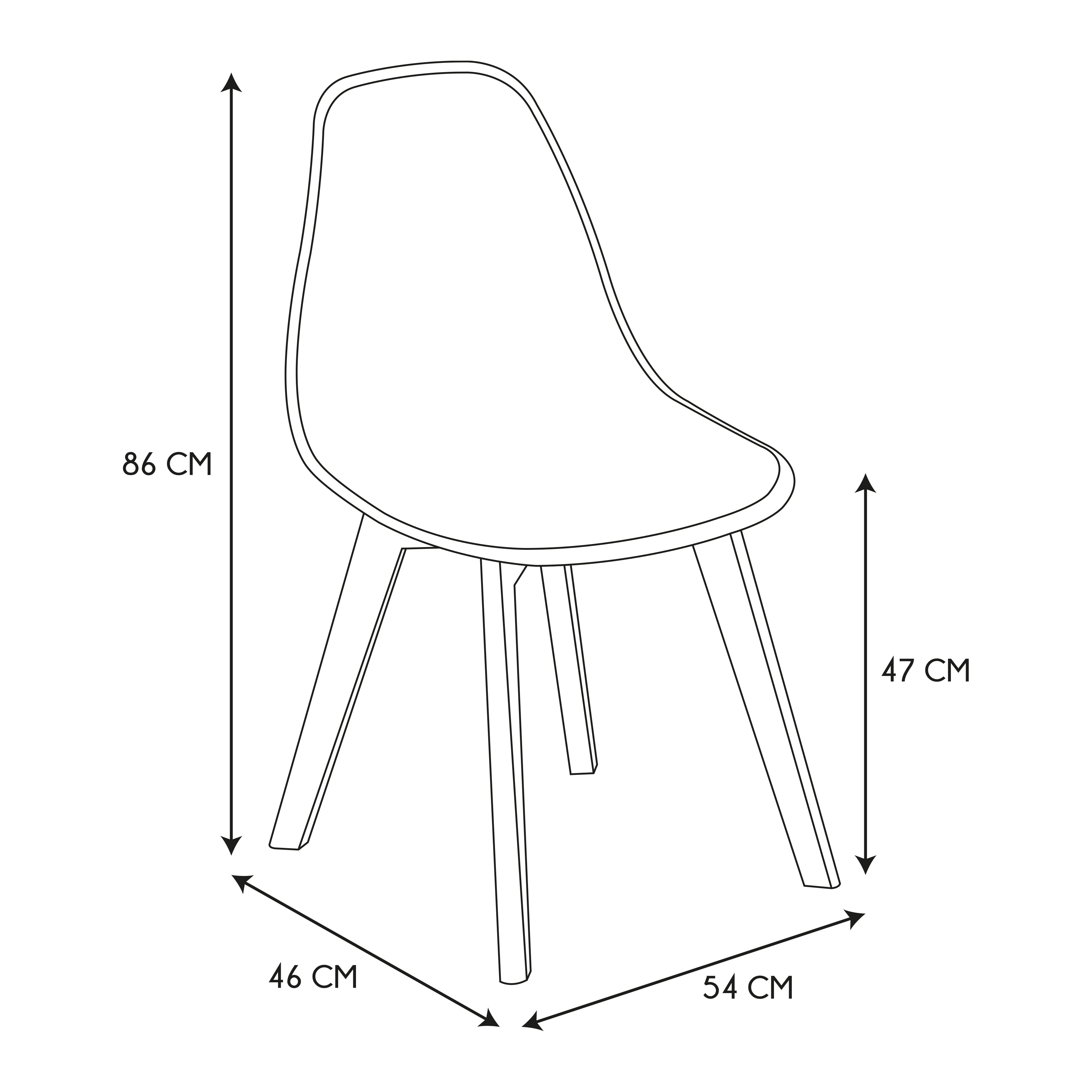 CHAISE SCANDINAVE TRANSPARENTE - LOT DE 2