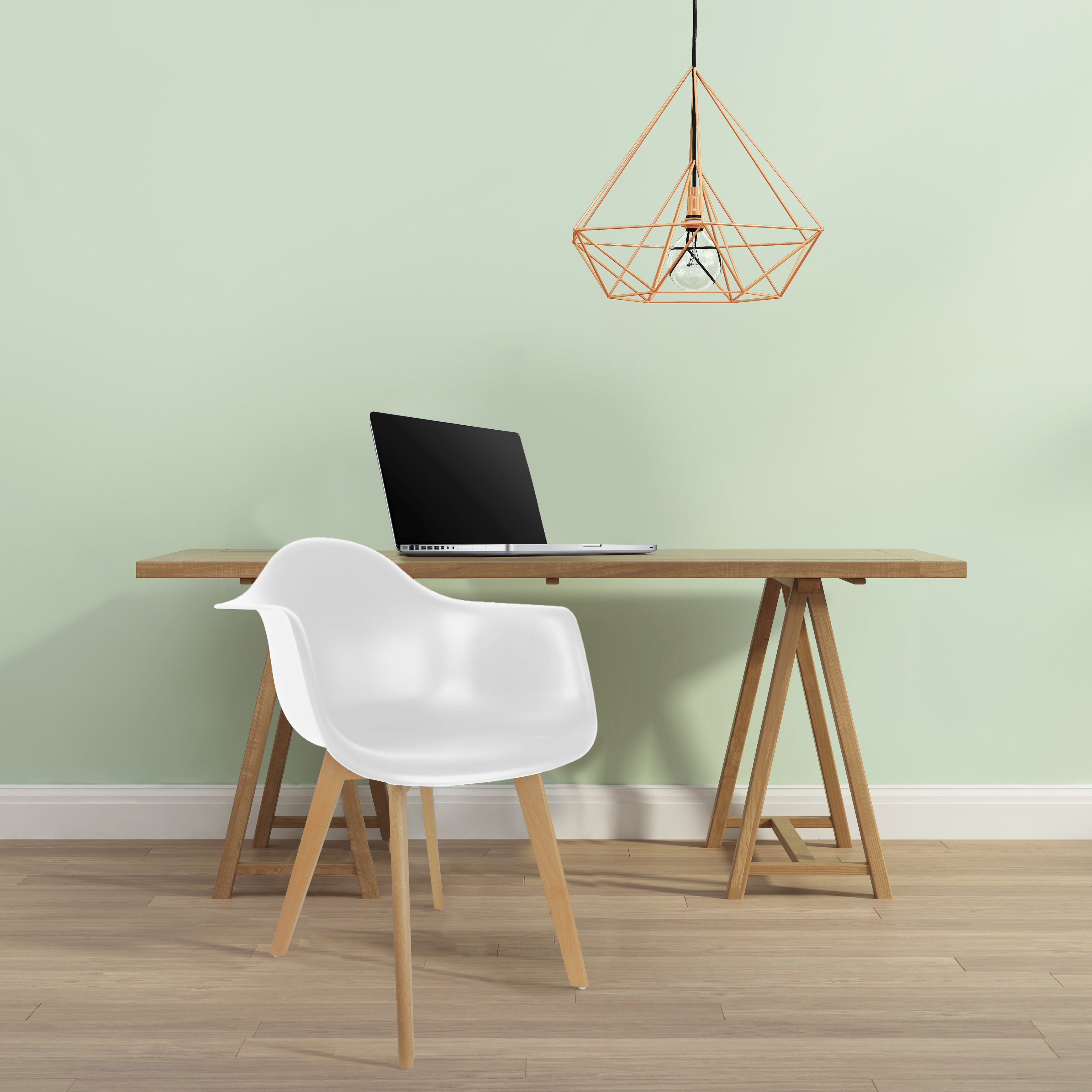 FAUTEUIL SCANDINAVE BLANC - LOT DE 2