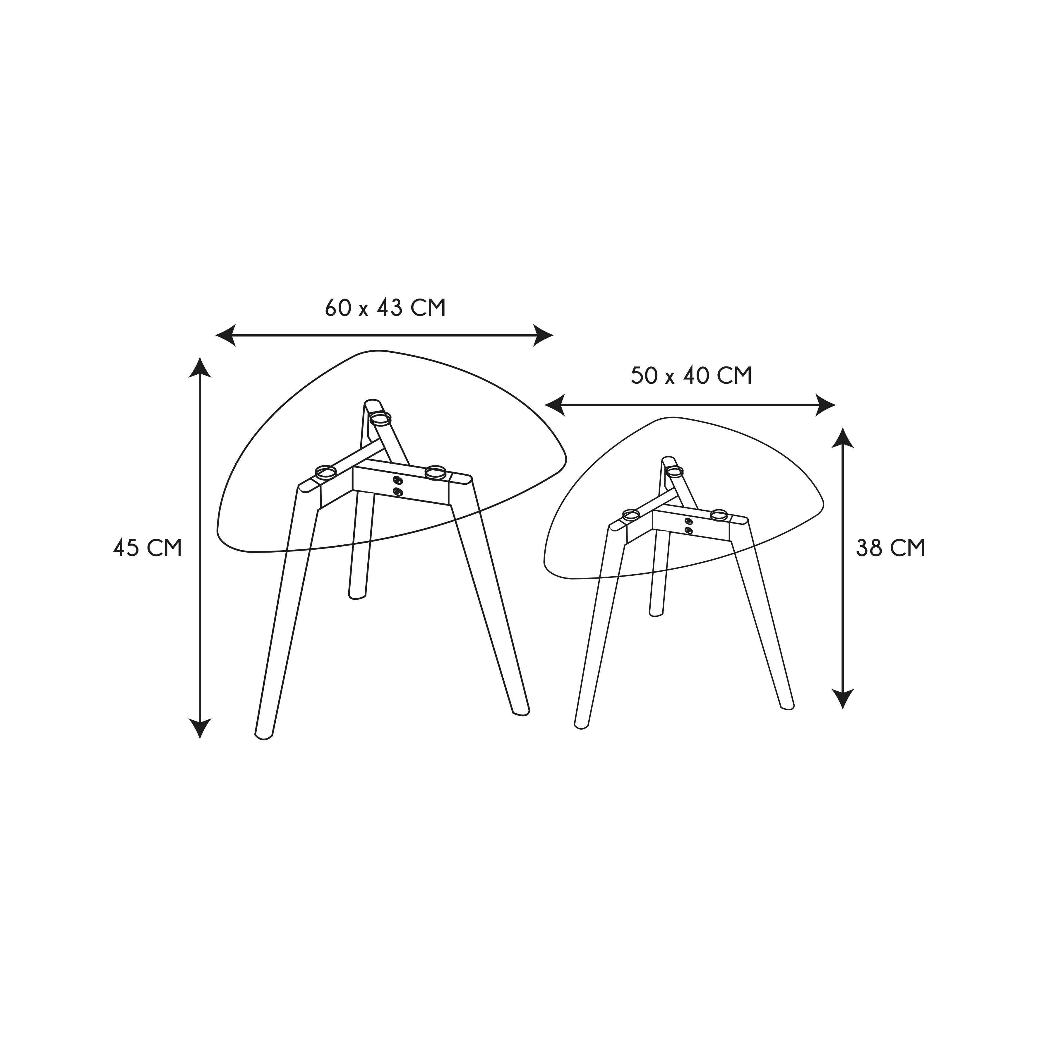 TABLE GIGOGNE EN VERRE TREMPE GALET X2