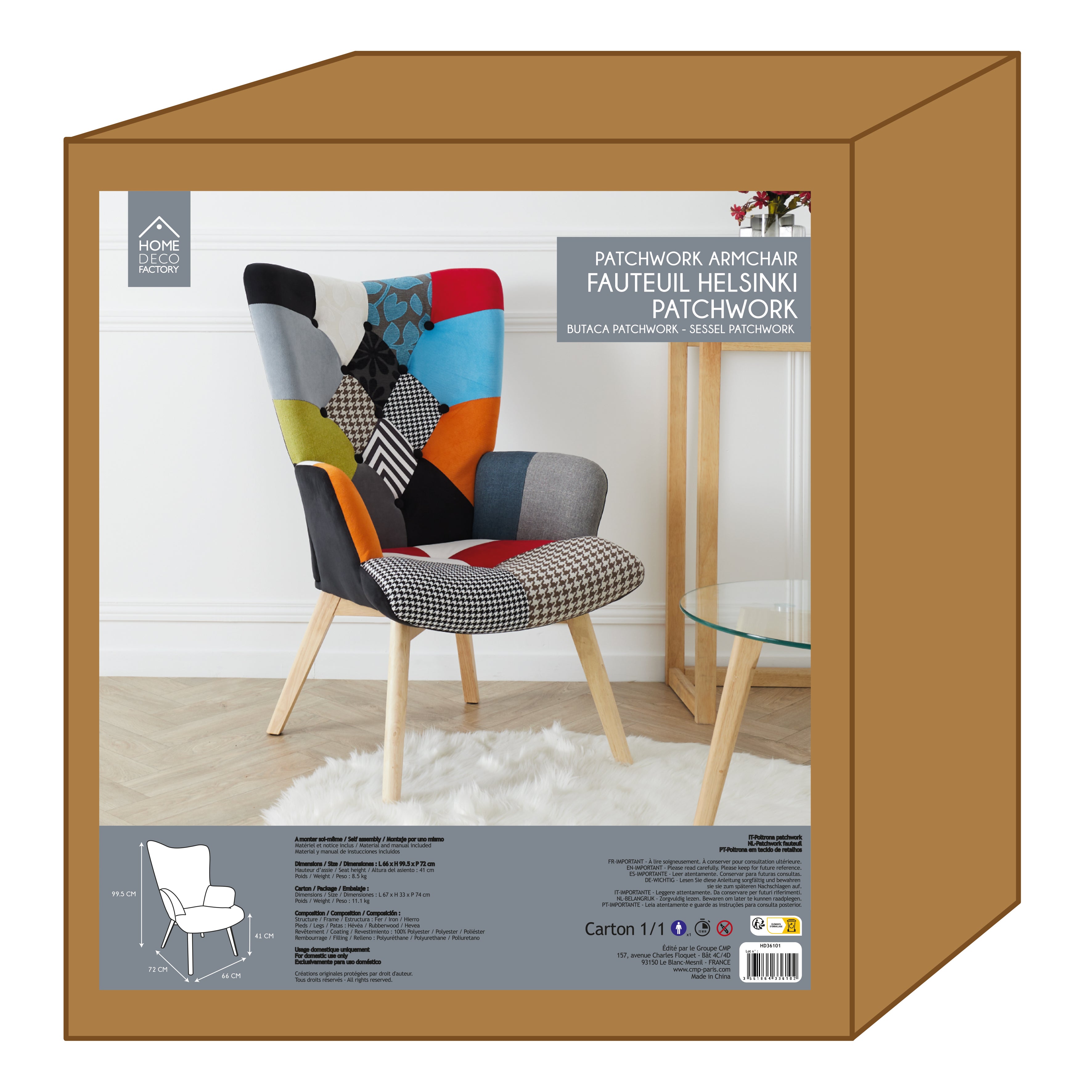 FAUTEUIL HELSINKI PATCHWORK