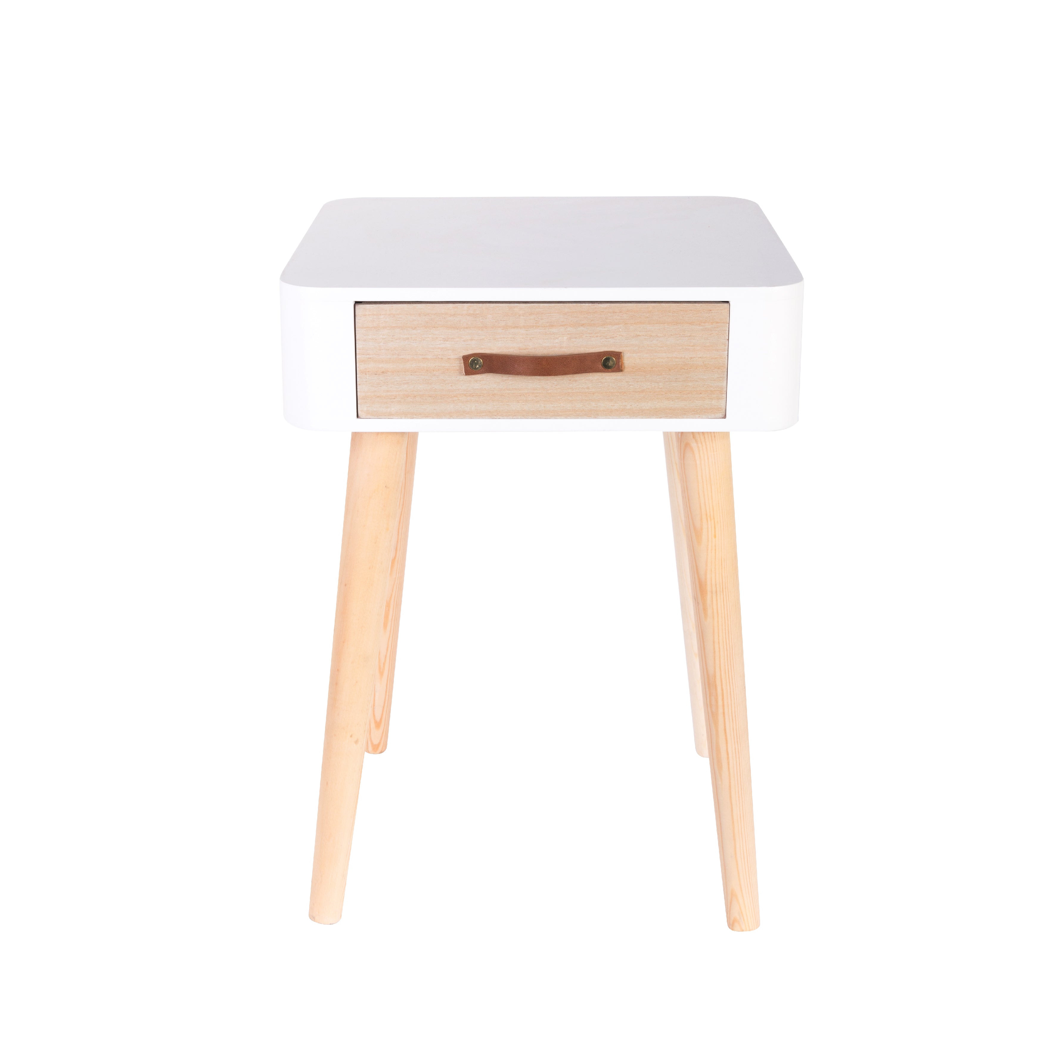 CHEVET BLANC 1 TIROIR EN BOIS