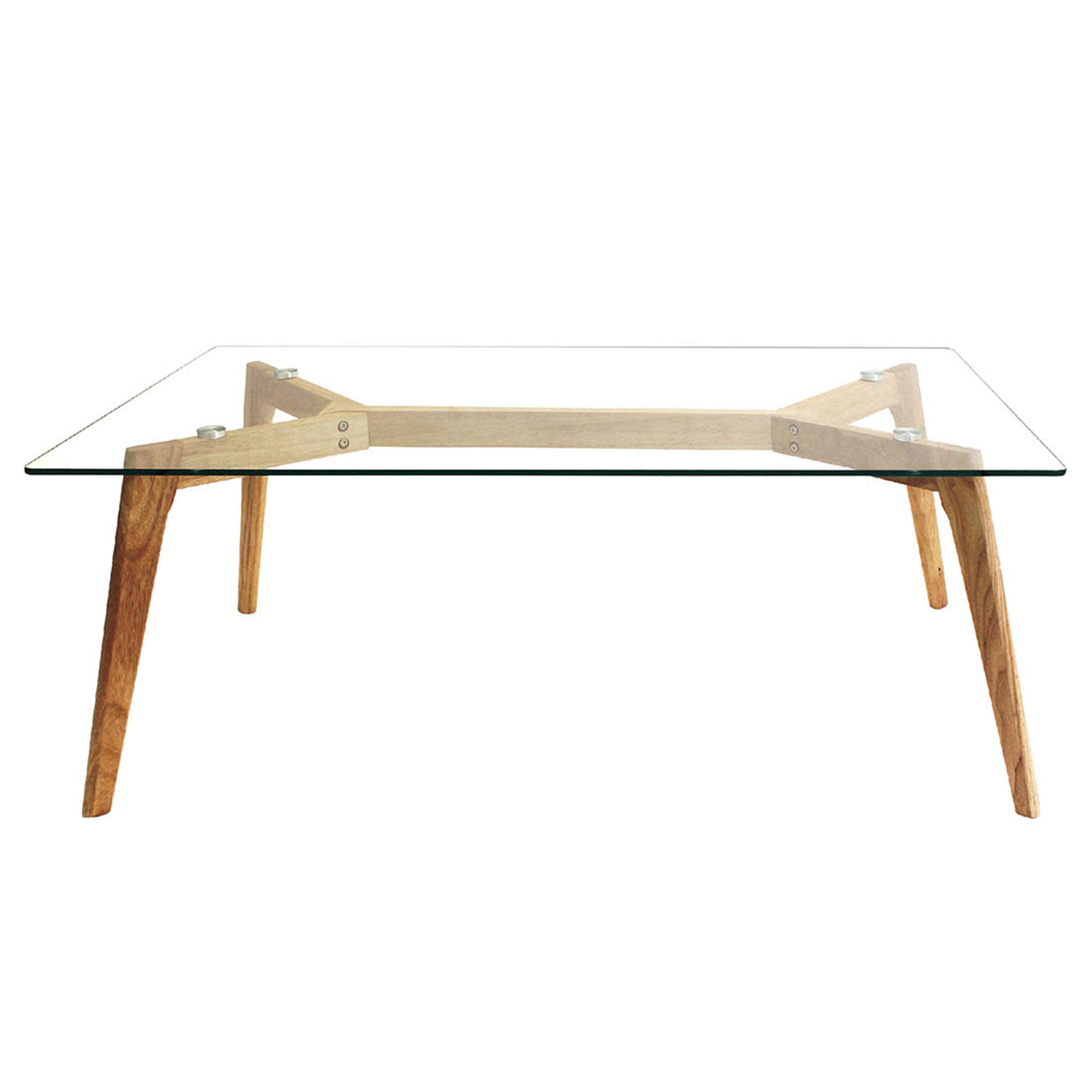 TABLE RECTANGULAIRE EN VERRE 110X60X45CM