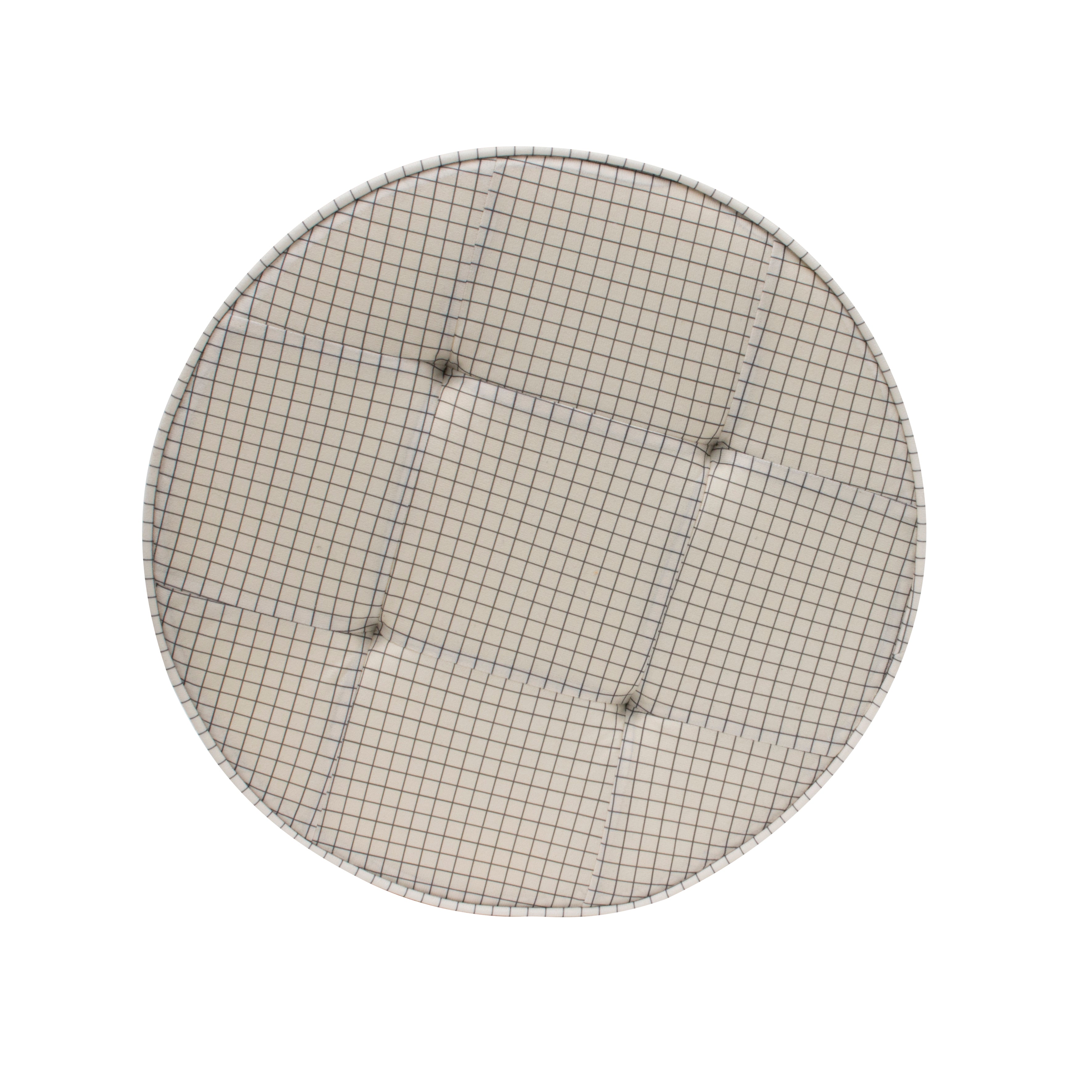 COUSSIN DE SOL ROND CARREAUX DIAM 50CM - LOT DE 2