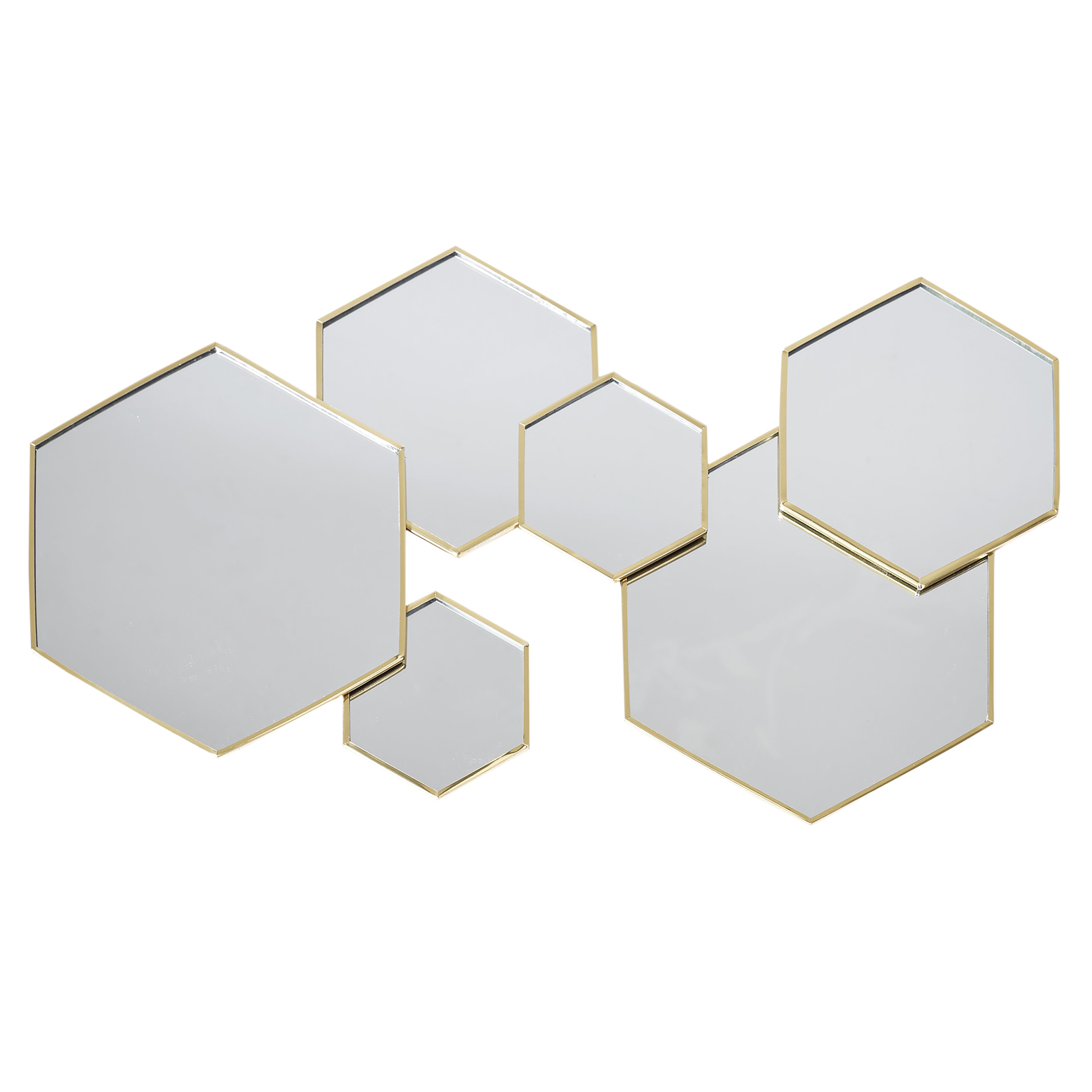 DECORATION MIROIR HEXAGONAL