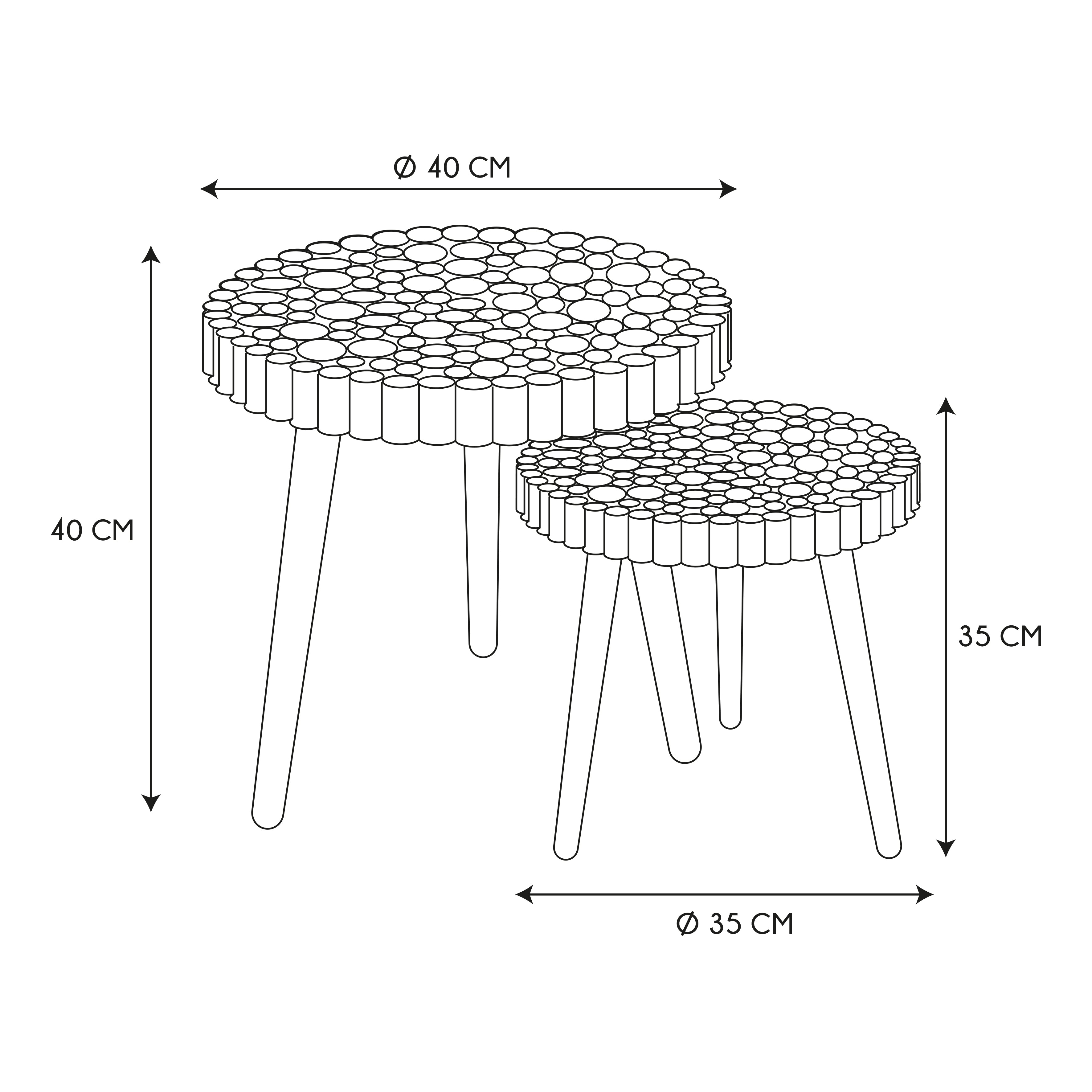 TABLE GIGOGNE RONDIN X2