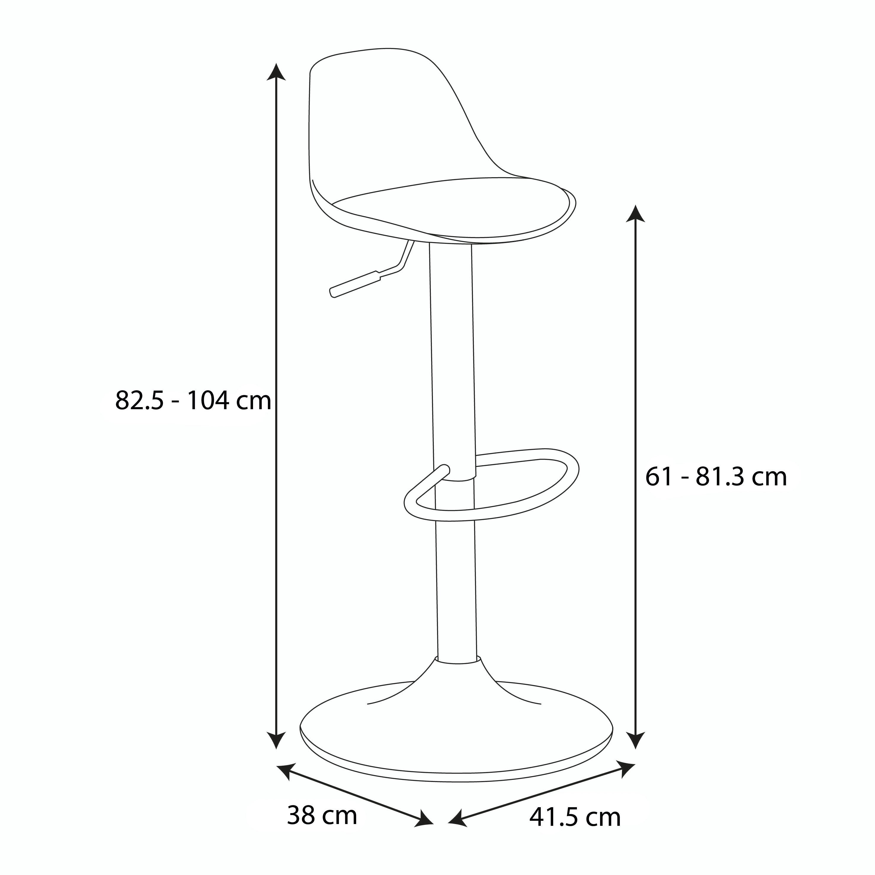 TABOURET DE BAR ISAK BLANC - LOT DE 2