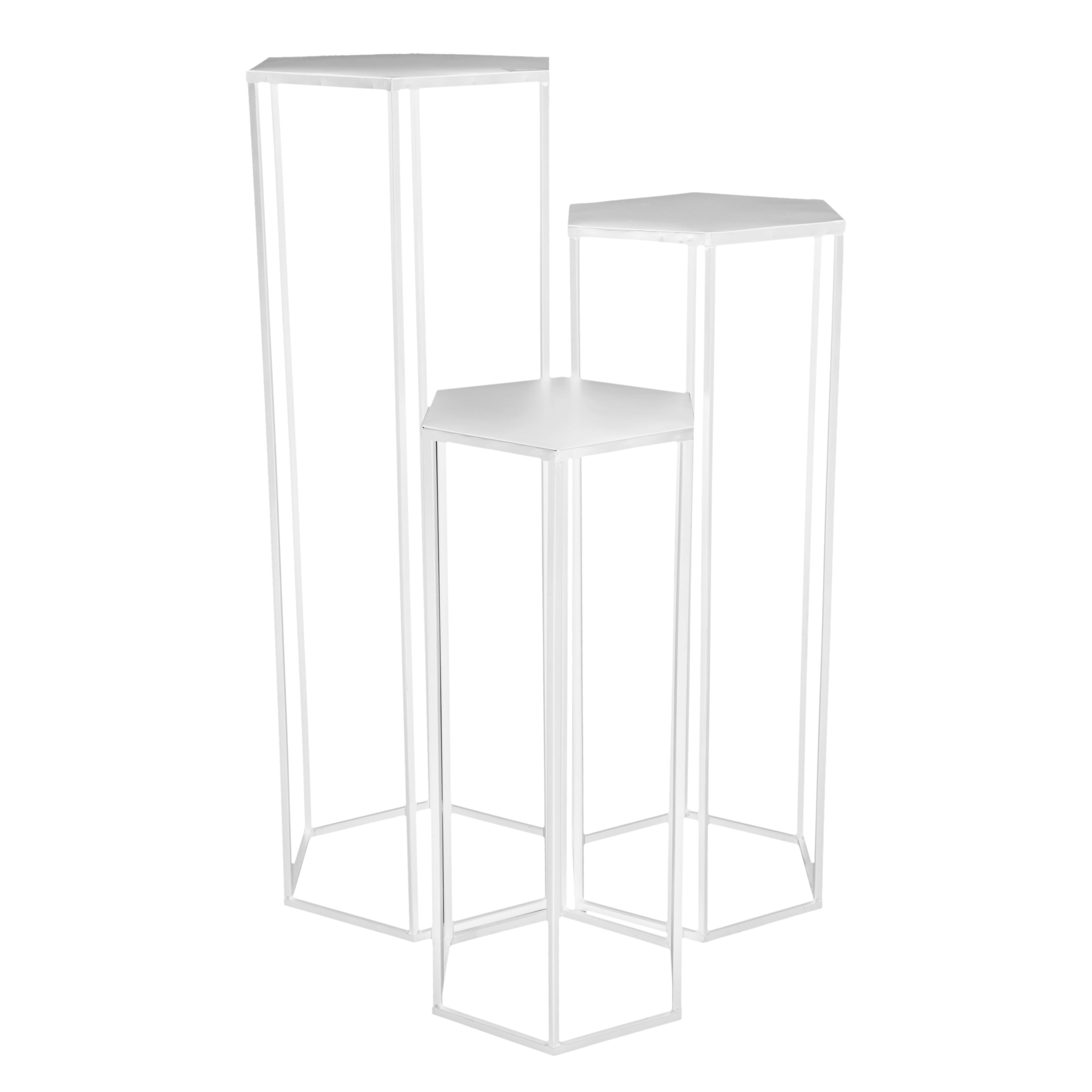SELLETTE GIGOGNE METAL BLANC X3