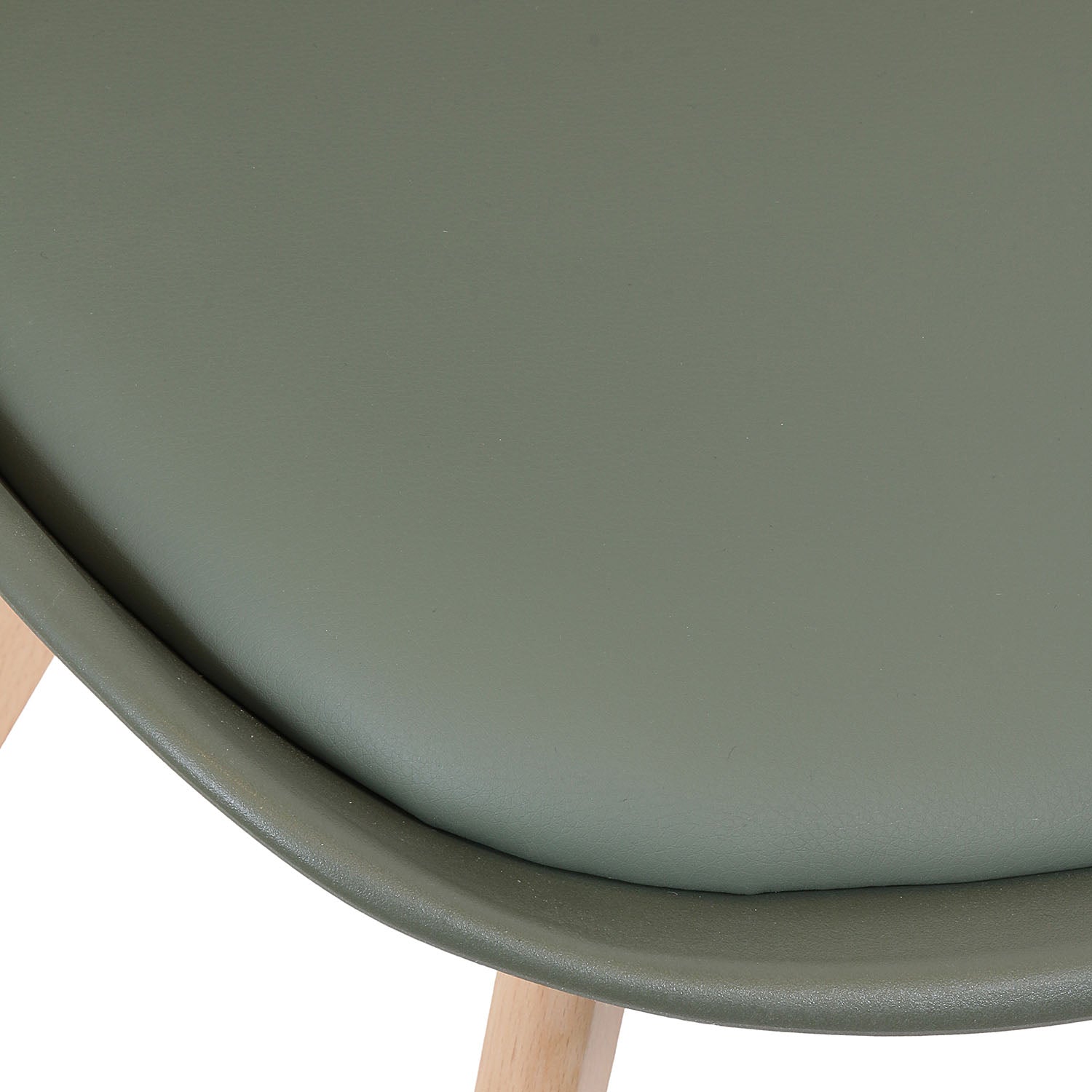 CHAISE SCANDINAVE COQUE PP REMBOURREE KAKI - LOT DE 4