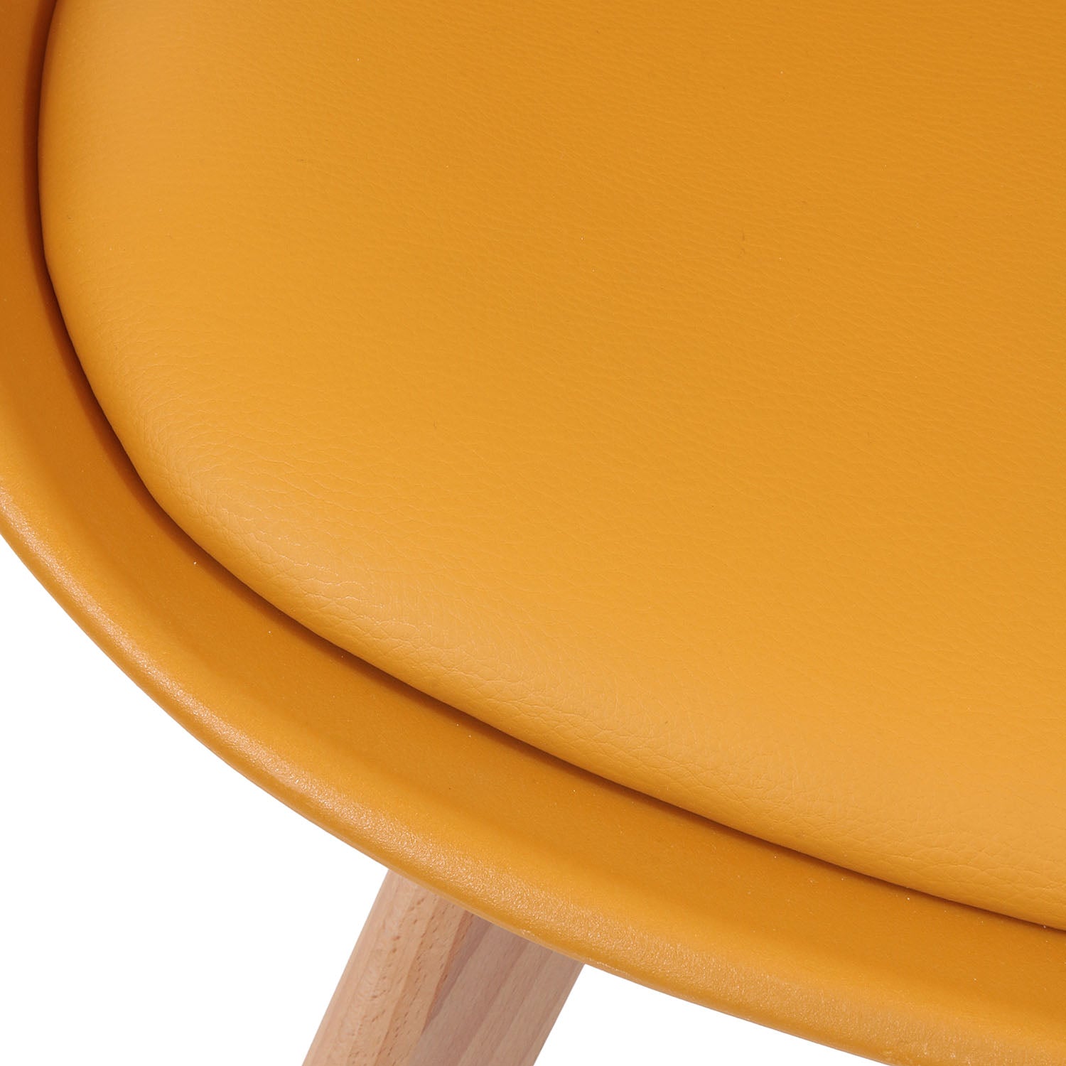 CHAISE SCANDINAVE COQUE PP REMBOURREE JAUNE - LOT DE 4