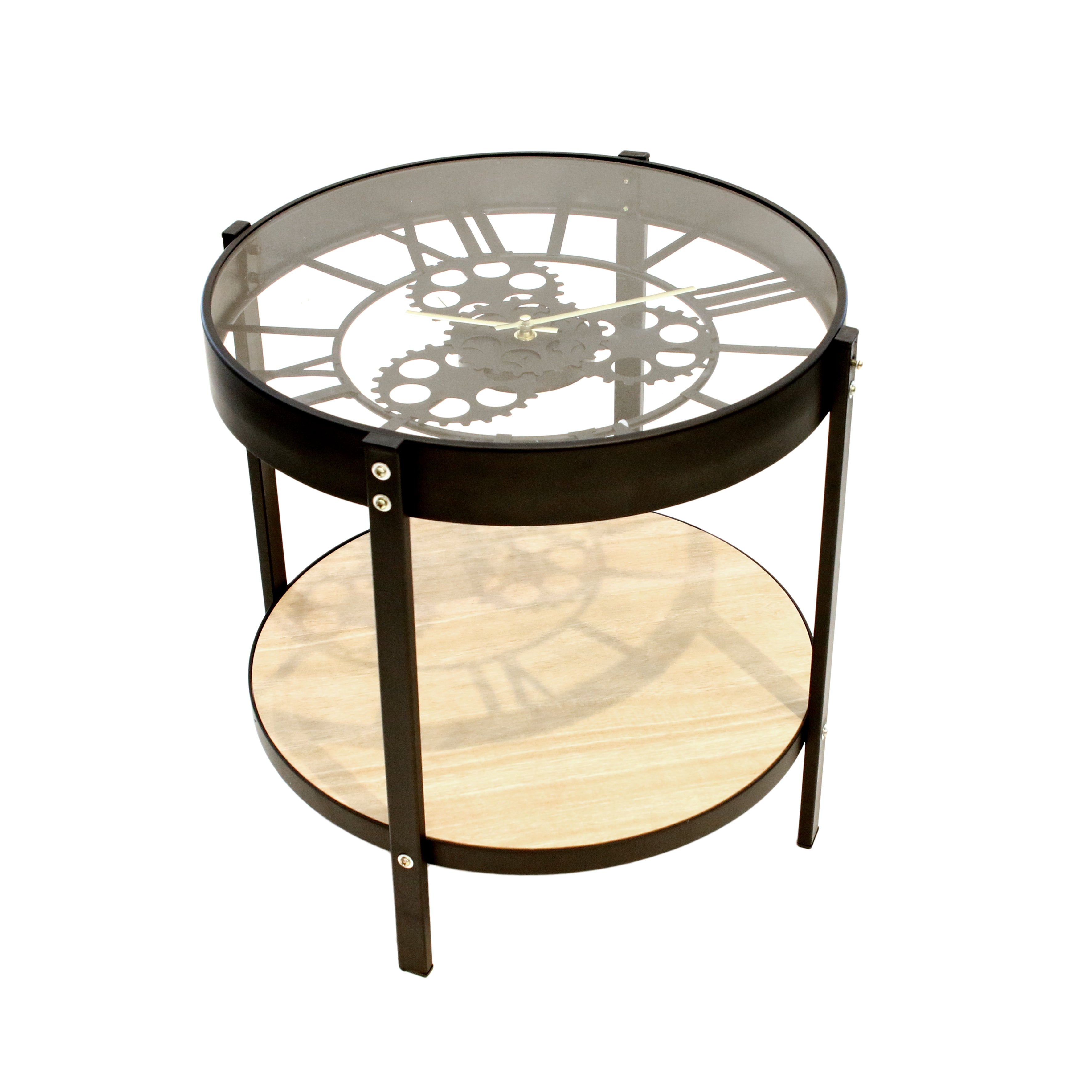 TABLE D APPOINT HORLOGE 40.5X40.5X39CM