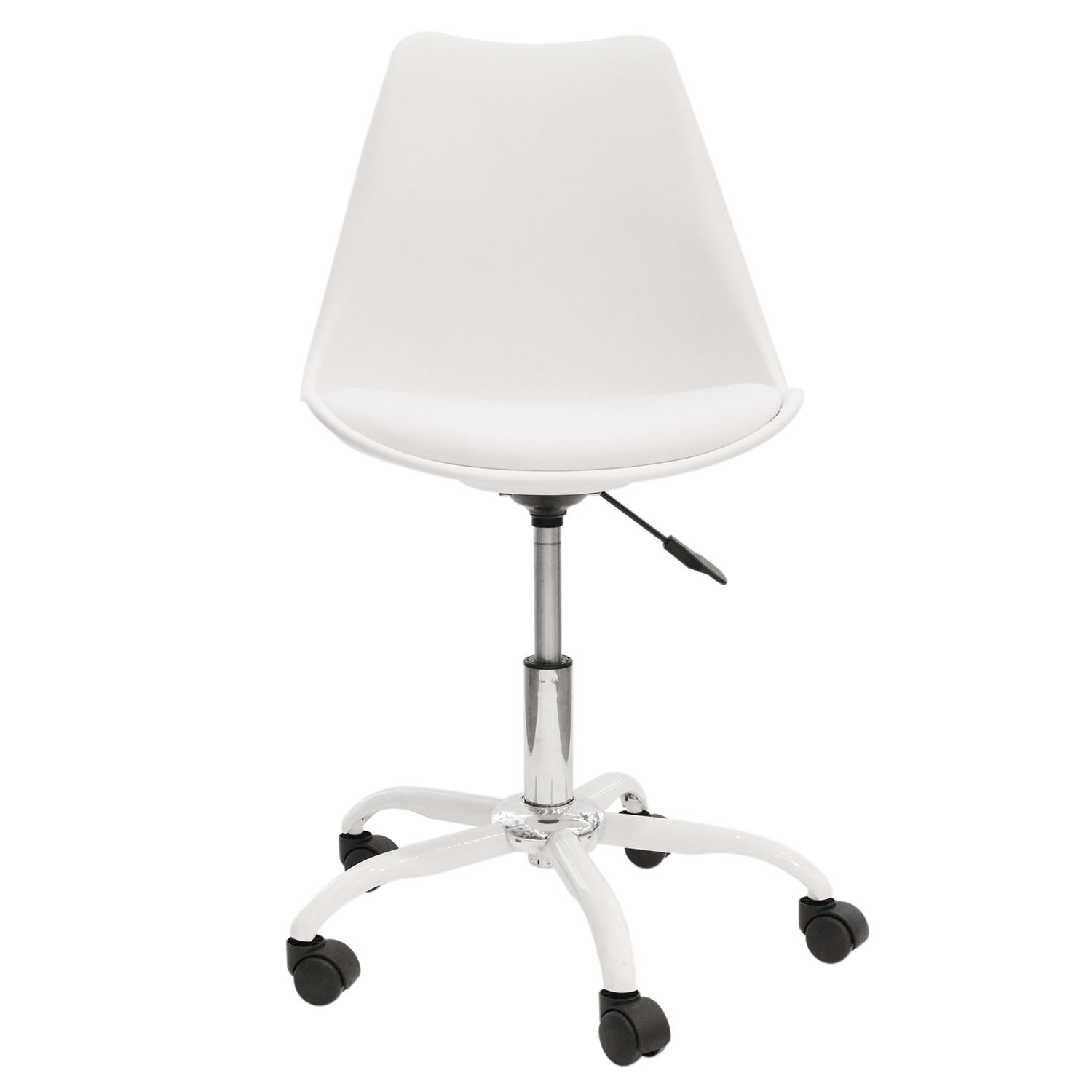 CHAISE A ROULETTES KIRUNA BLANC - LOT DE 2