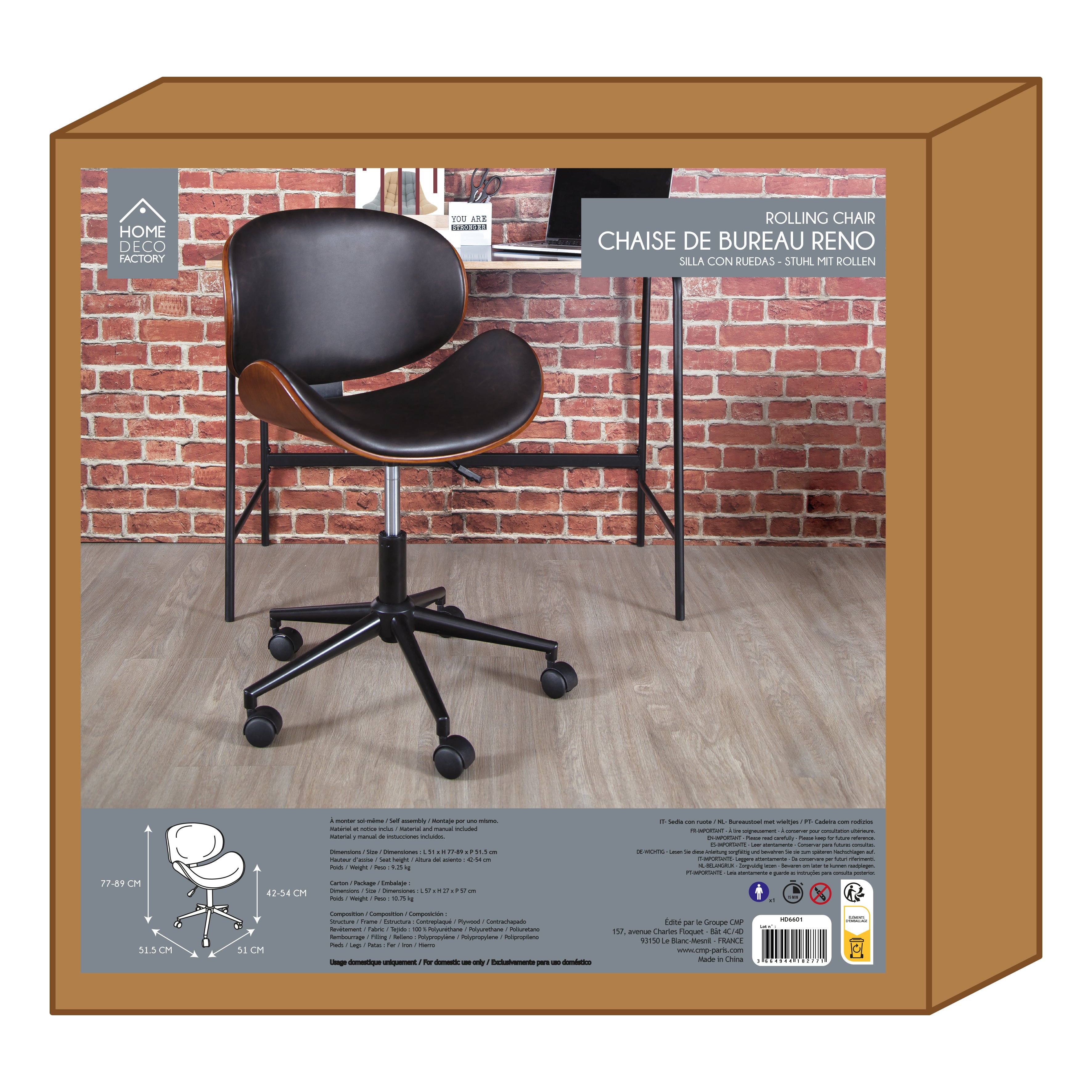 CHAISE A ROULETTES RENO